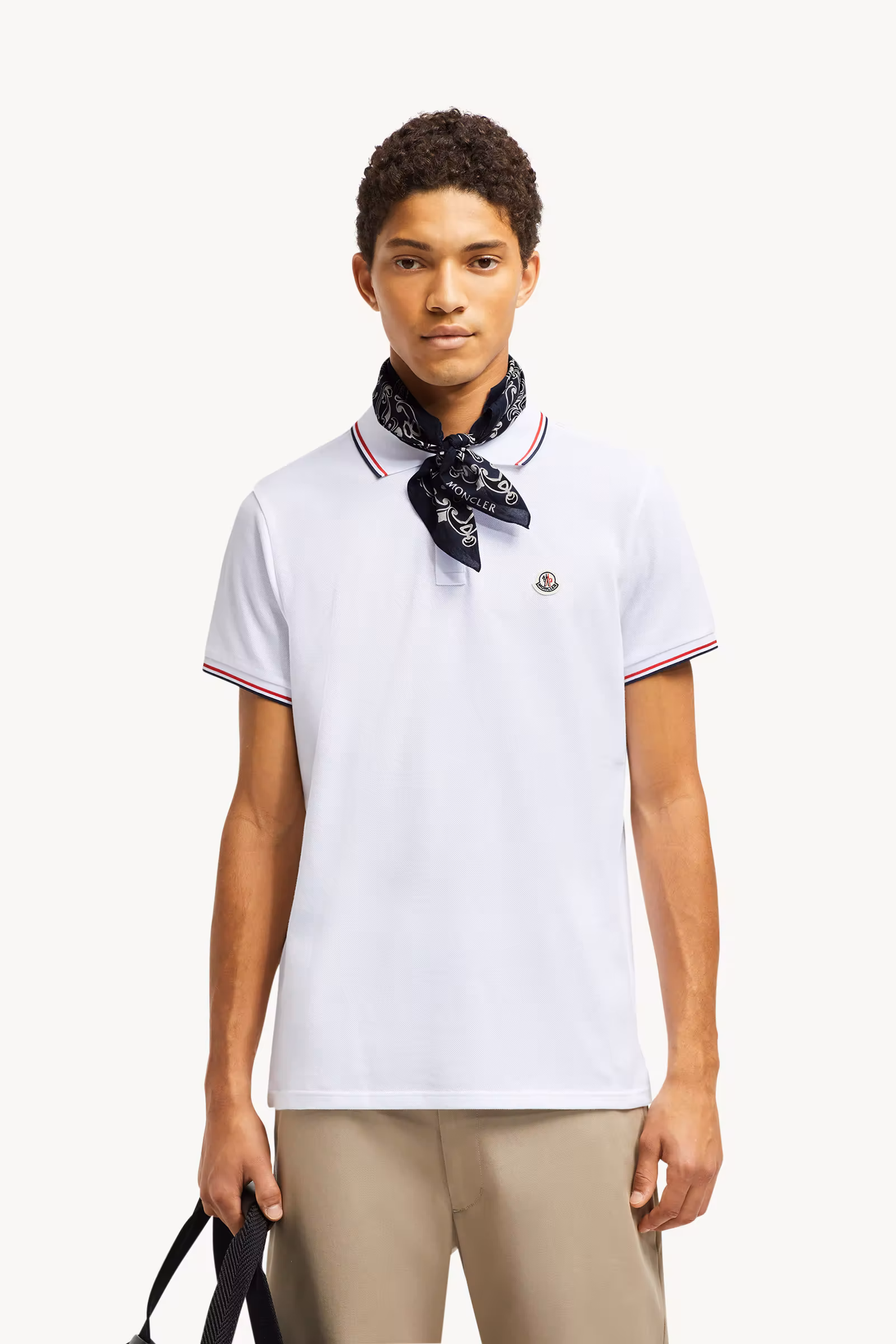 Tricolor-Trimmed Cotton Piquet Polo Shirt