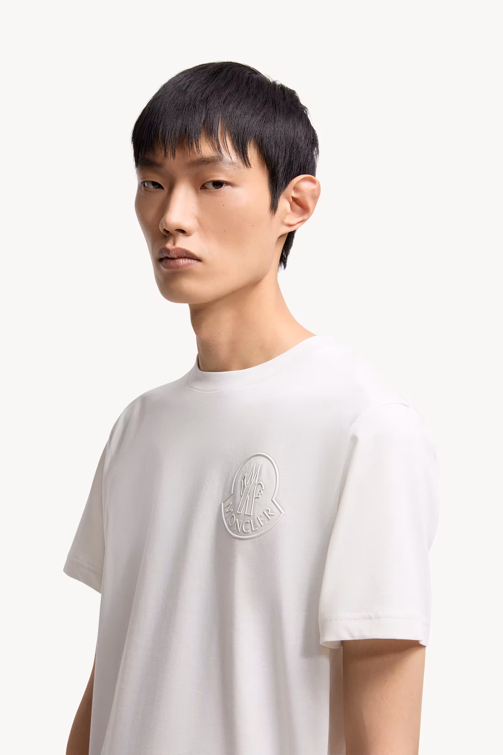 Three-Dimensional Logo Cotton T-Shirt