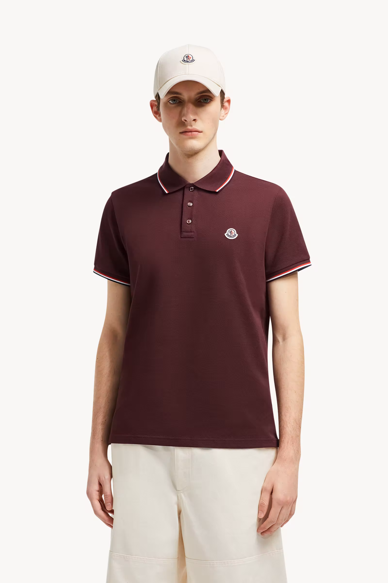Tricolor-Trimmed Cotton Piquet Polo Shirt