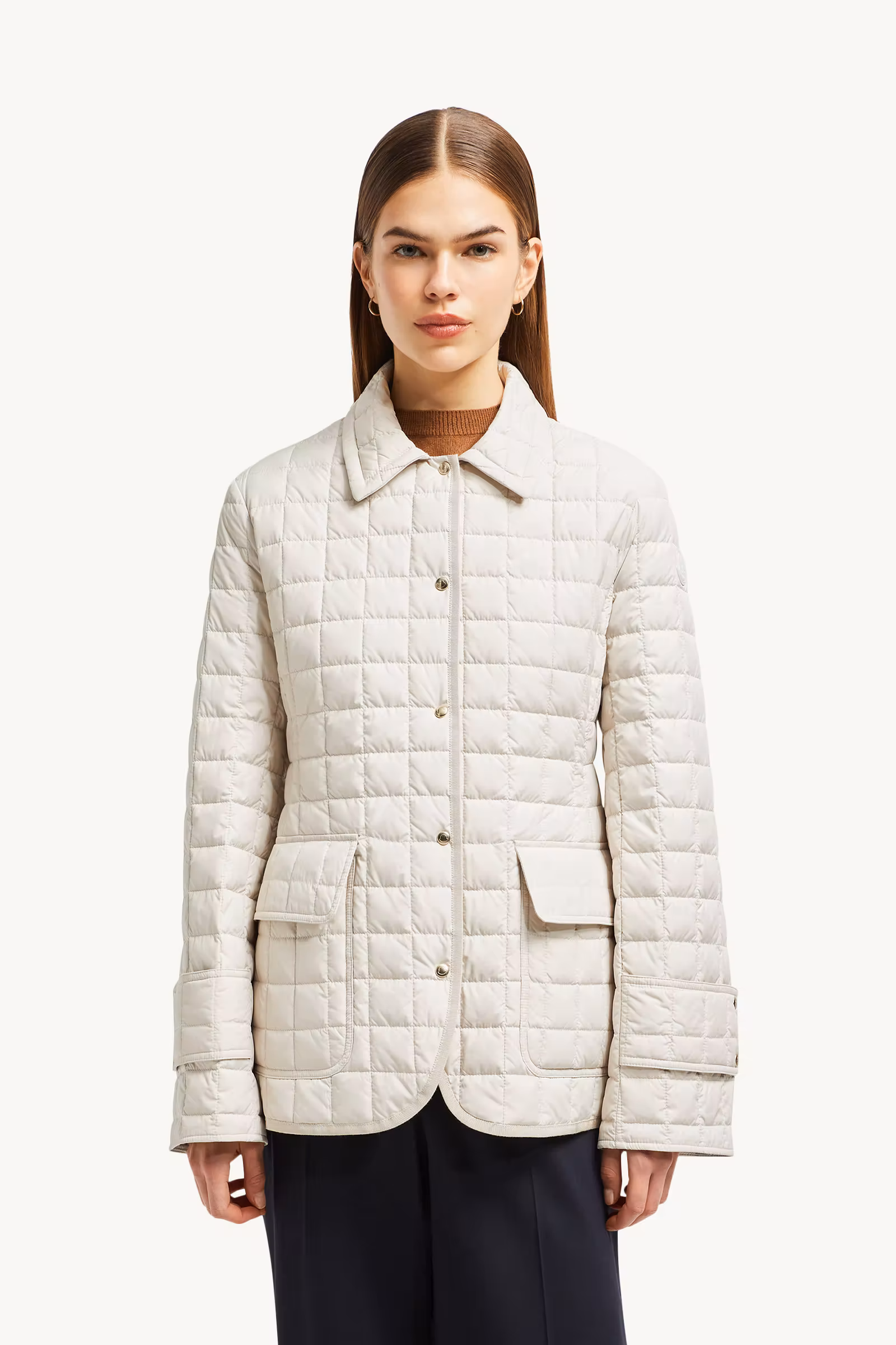 Epinal Square-Quilted Down Shirt Jacket