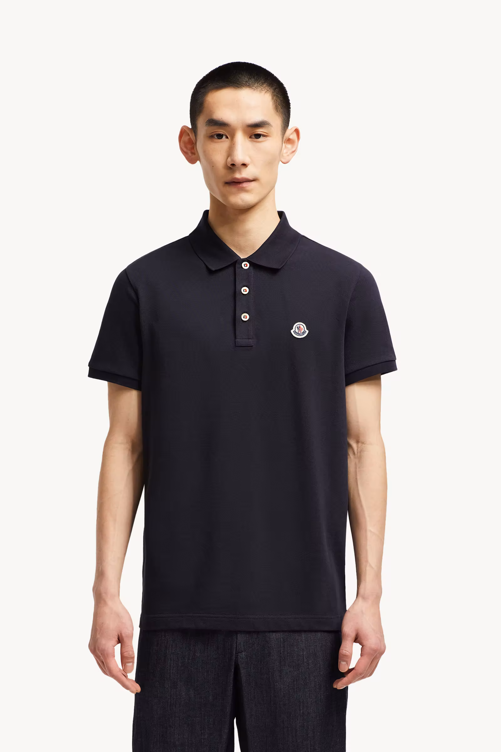 Logo Patch Cotton Polo Shirt