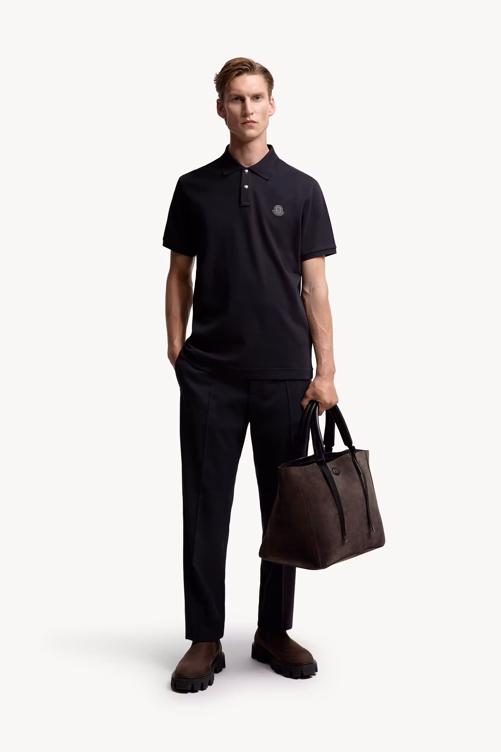 Logo Patch Cotton Piquet Polo Shirt