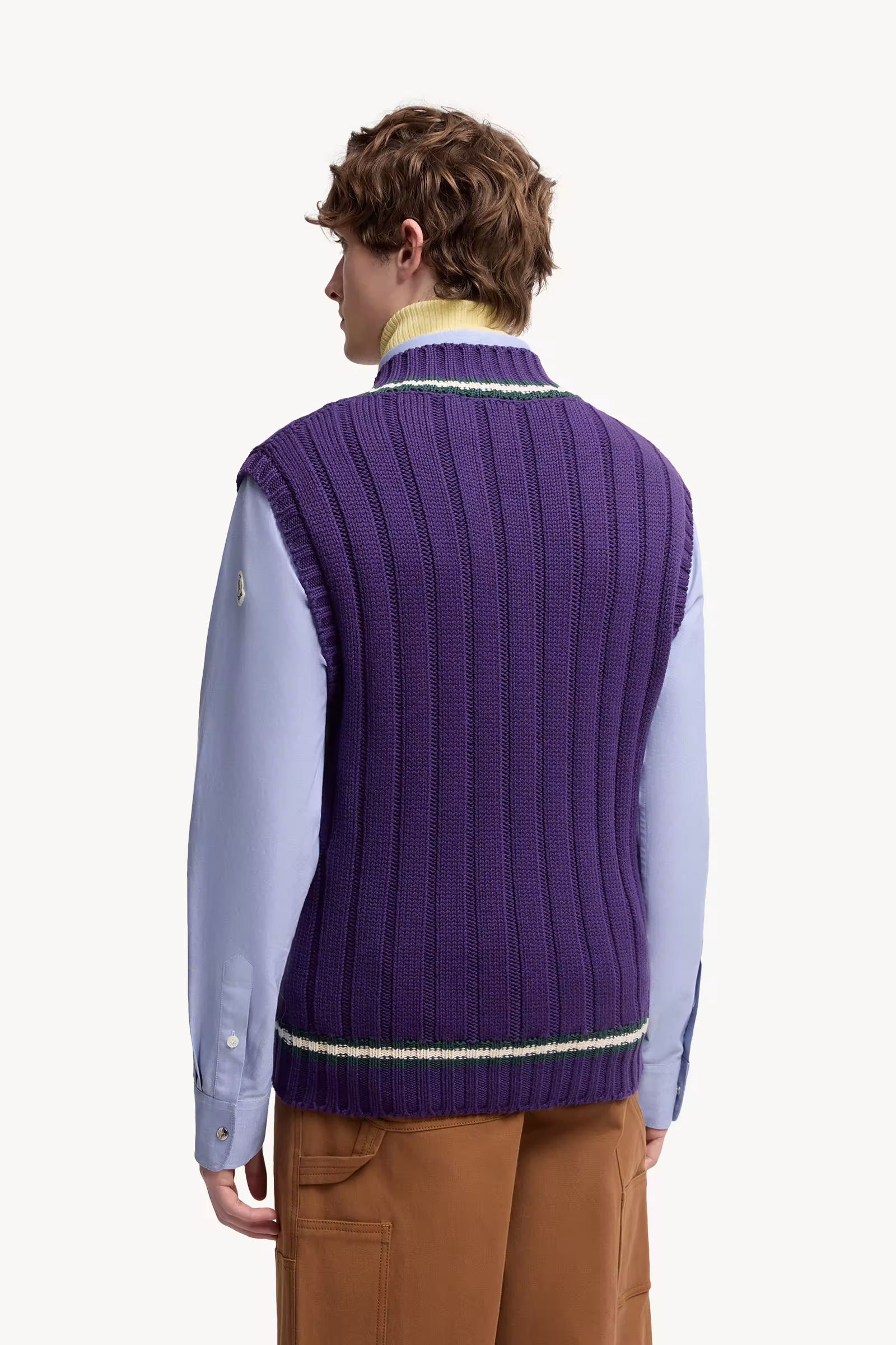 Wool & Cotton V-Neck Vest