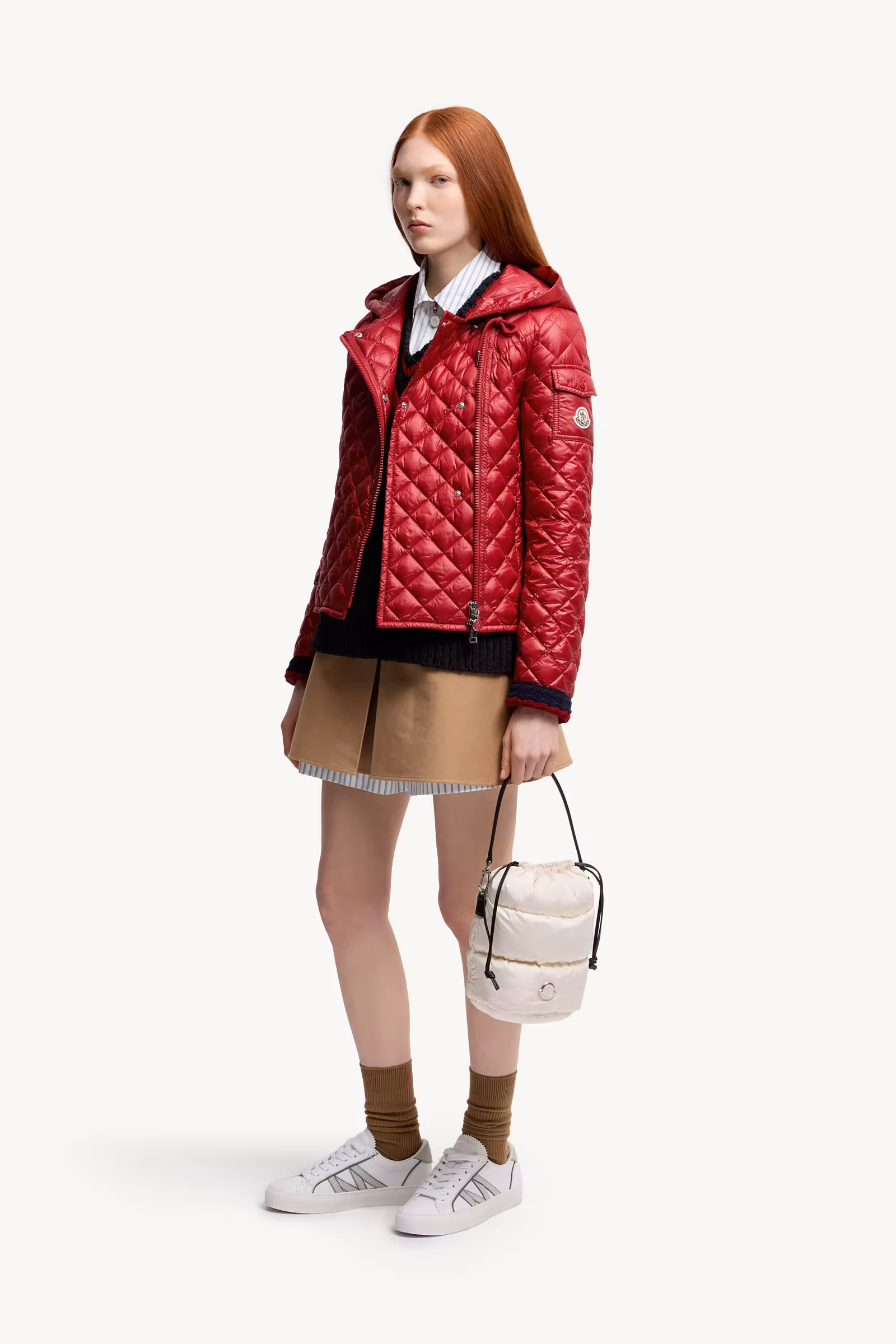 Cotton Gabardine Pleated Mini Skirt