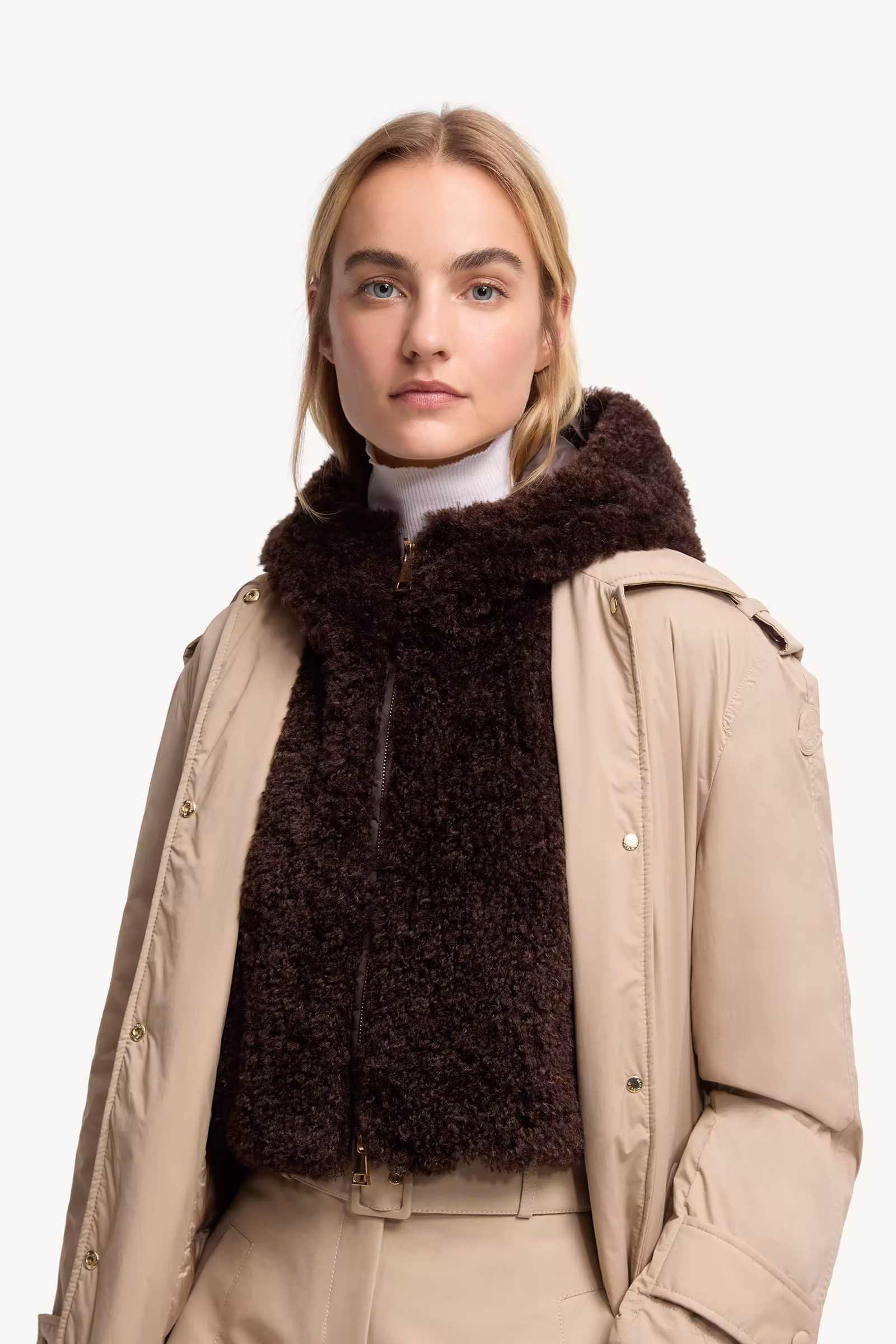 Hooded Down-Filled Teddy Bib