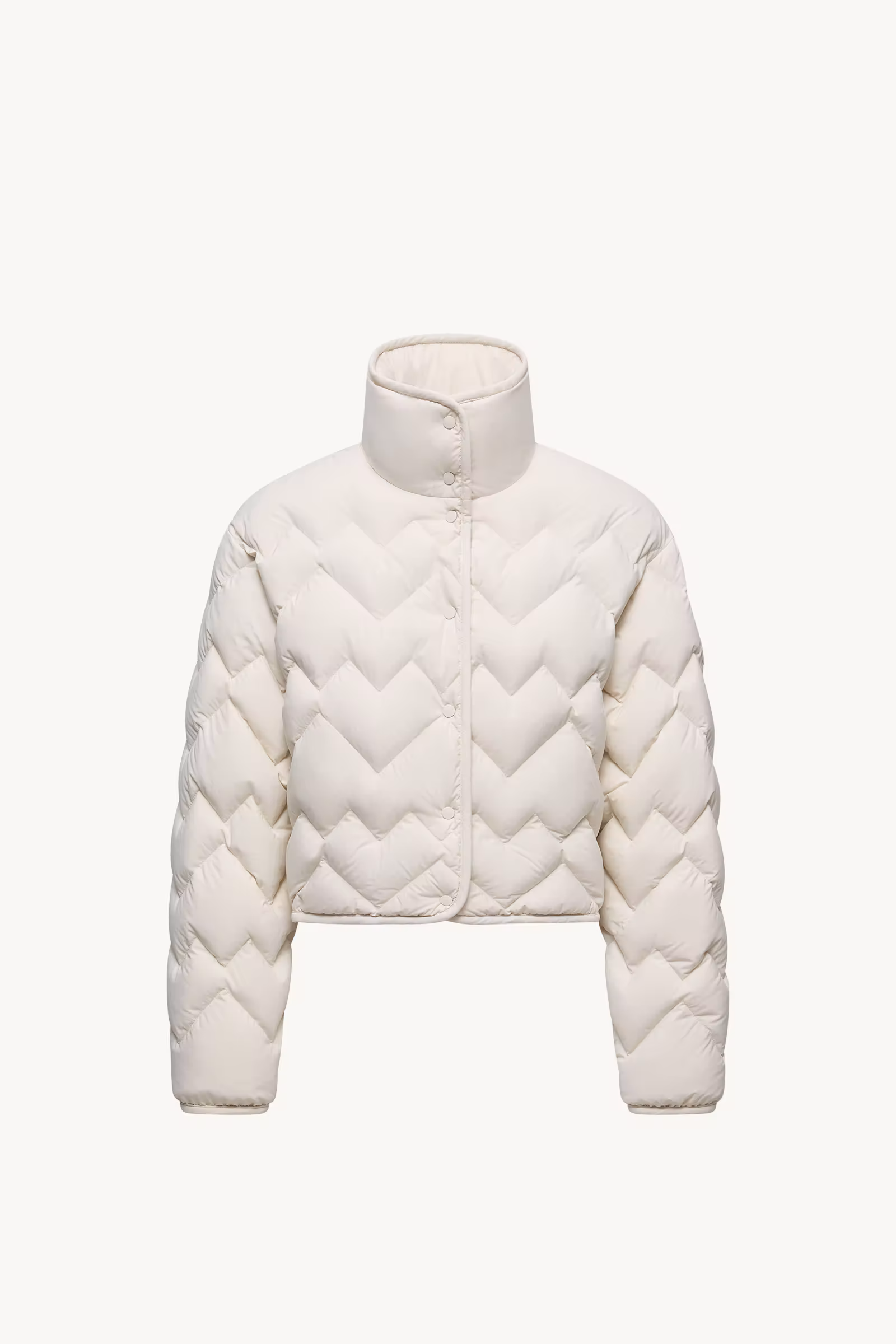 Senevee Heart-Quilted Short Down Jacket