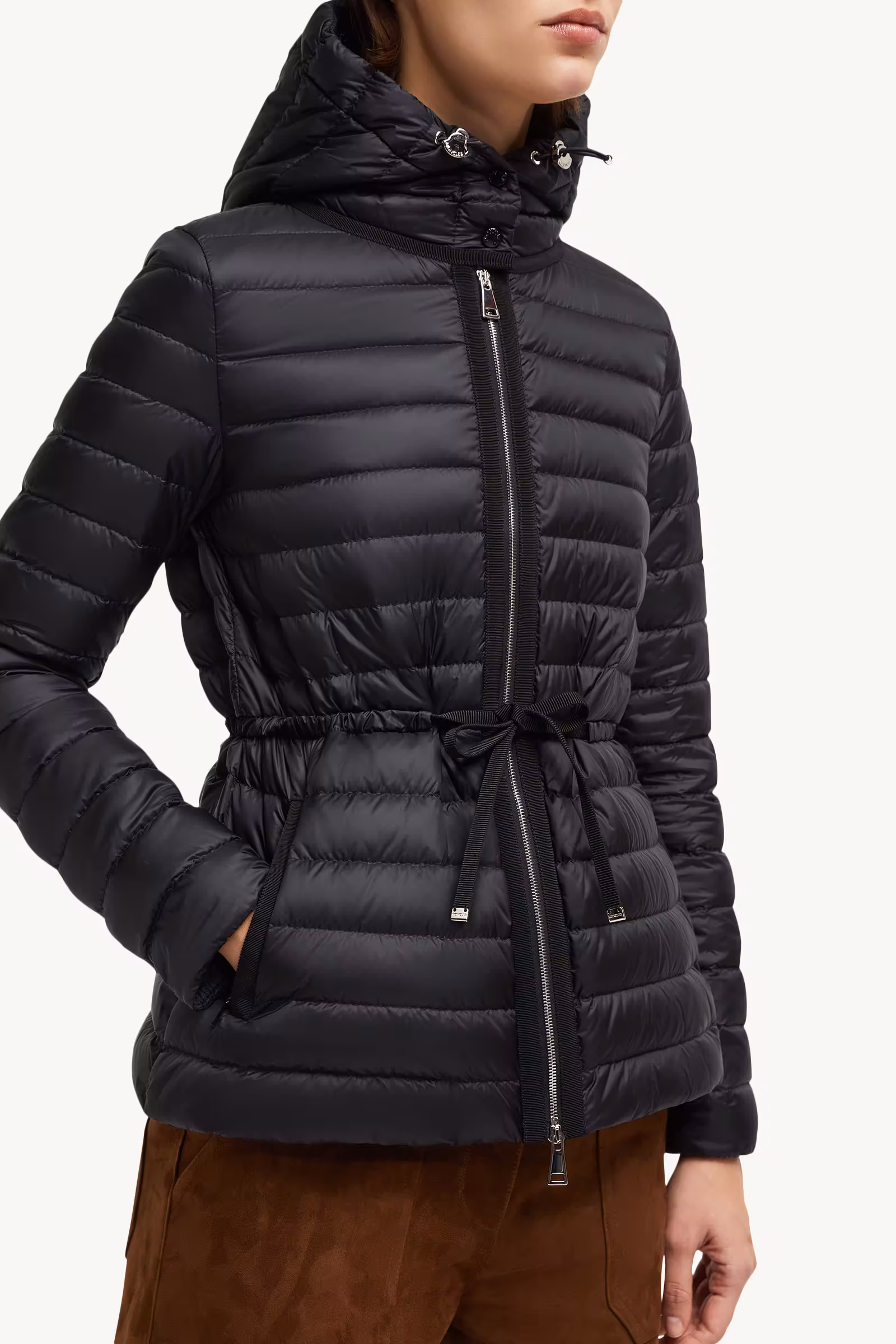 Raie Packable Hooded Short Down Jacket