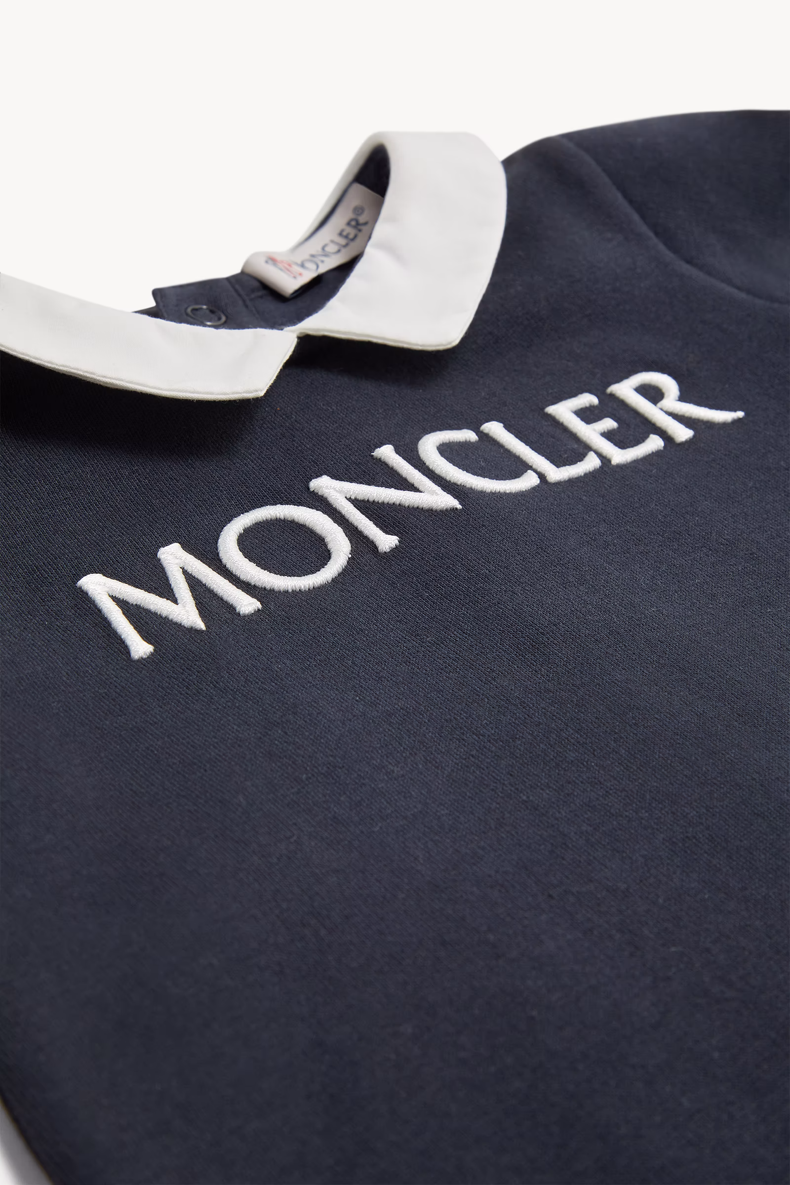 Embroidered Logo Cotton Baby Grow