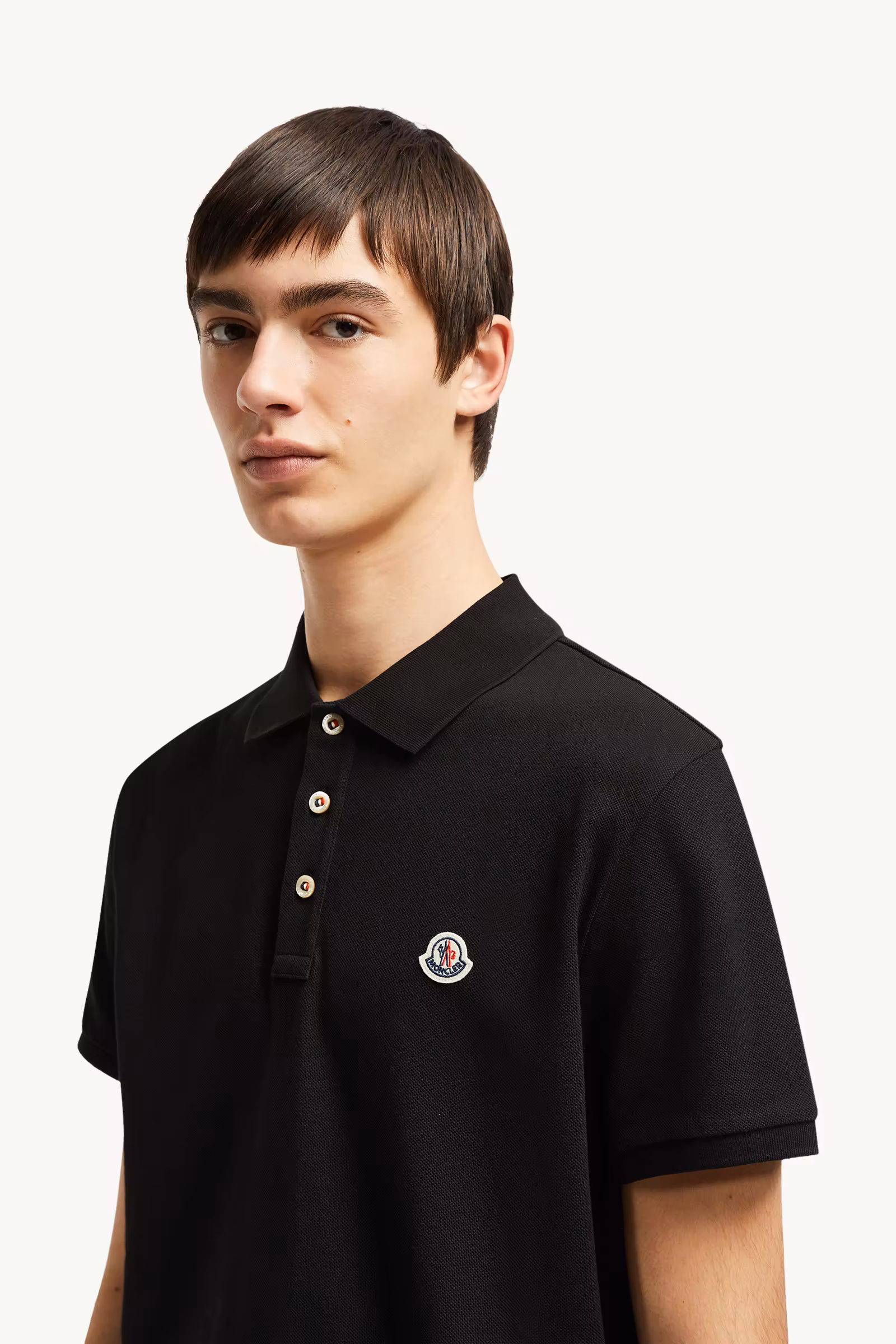 Logo Patch Cotton Polo Shirt