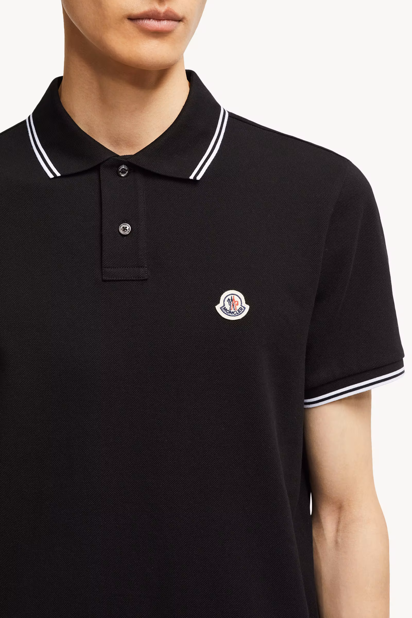 Logo Patch Cotton Polo Shirt