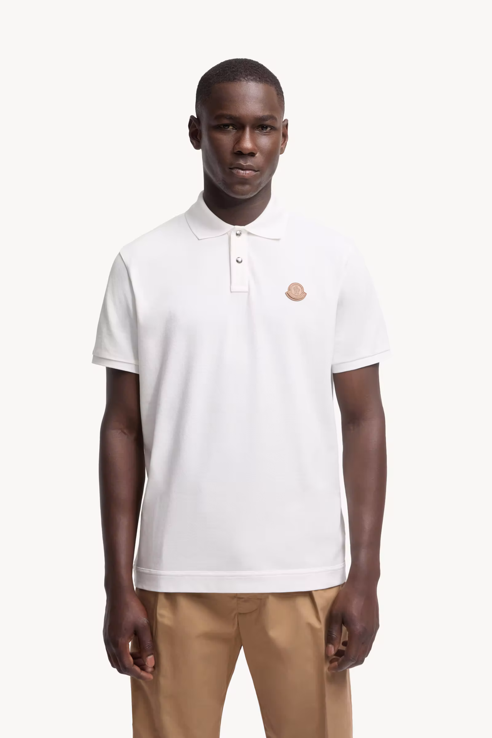 Logo Patch Cotton Piquet Polo Shirt