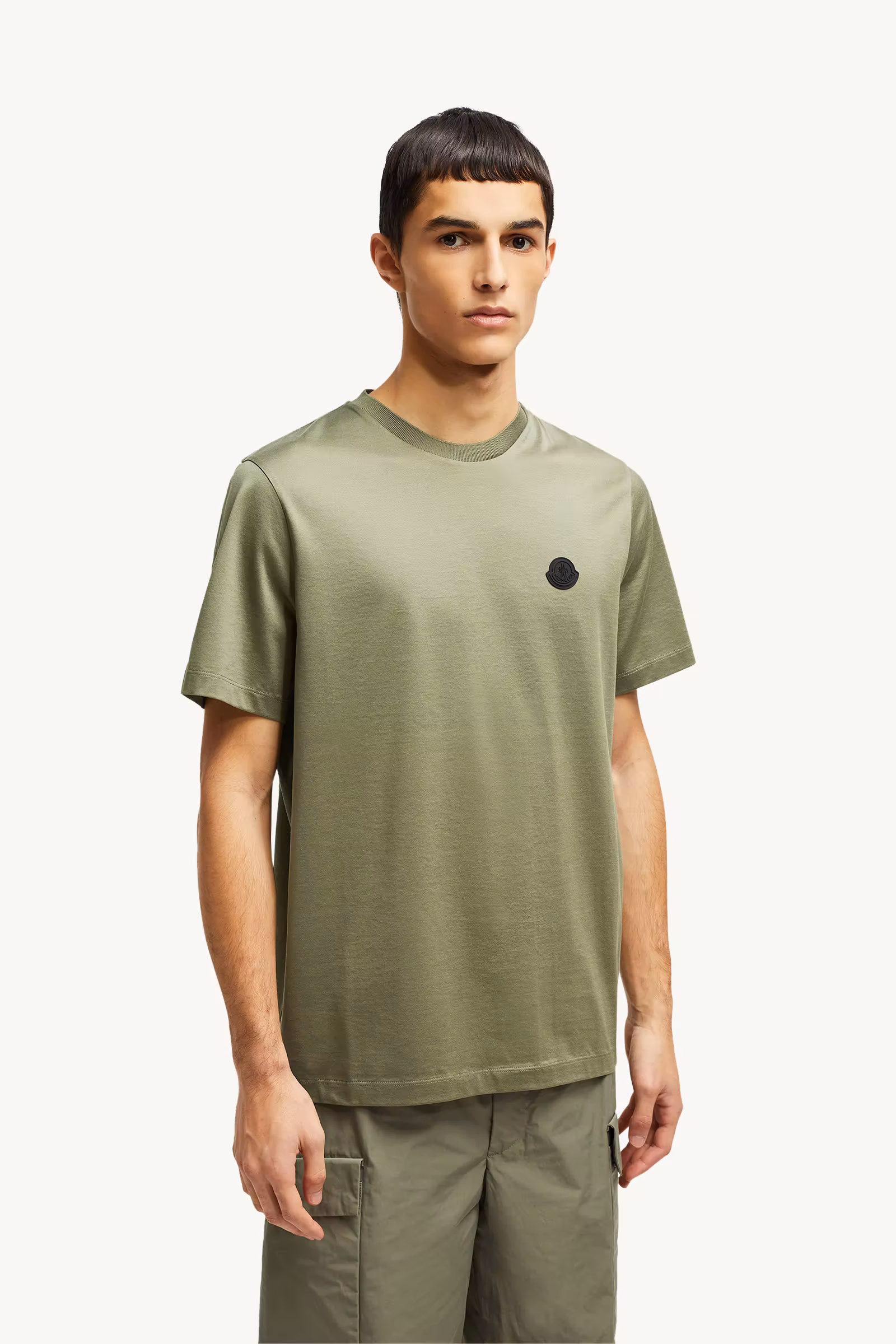 Vertical Back Logo Cotton T-Shirt