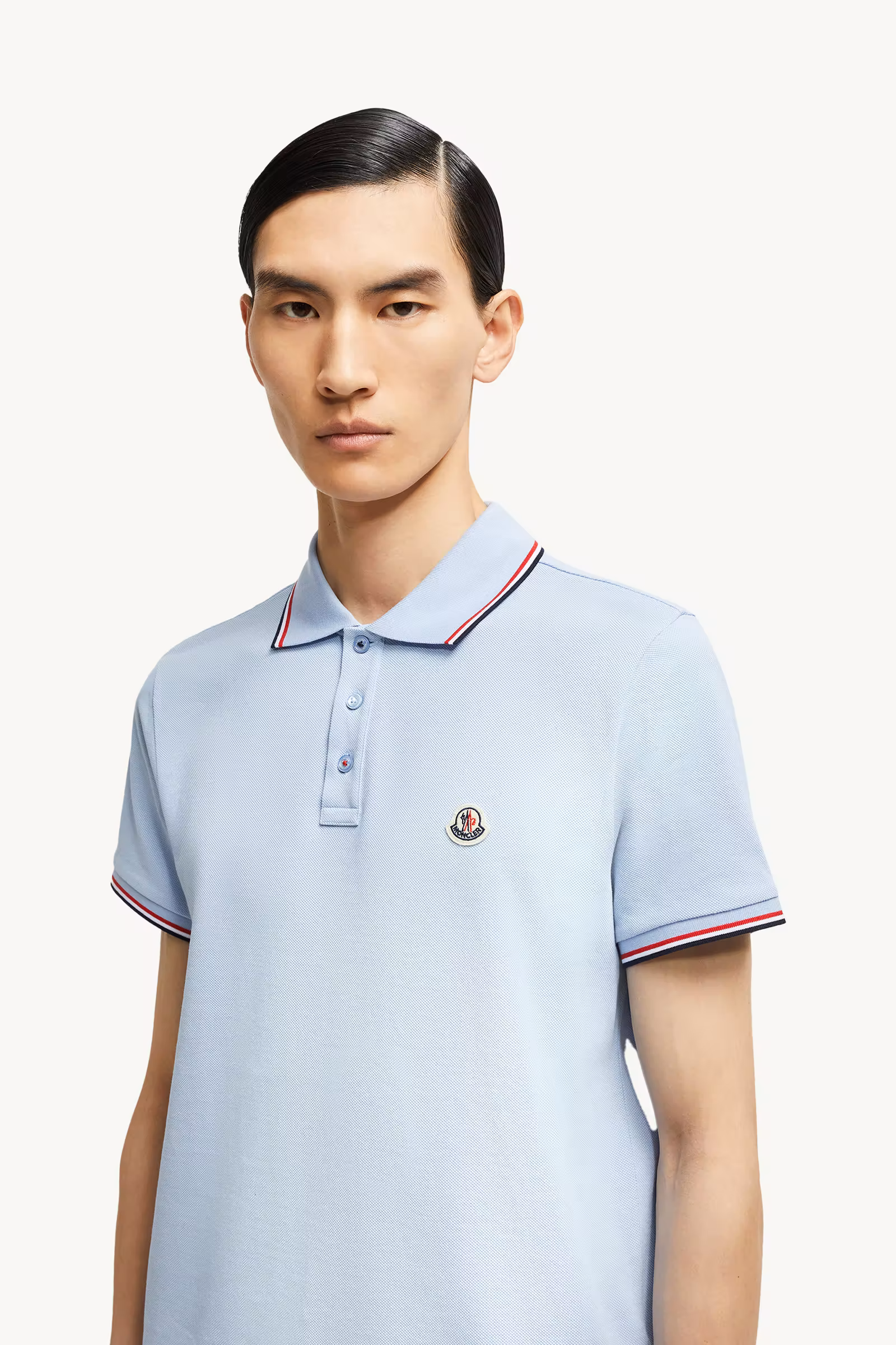 Tricolor-Trimmed Cotton Piquet Polo Shirt