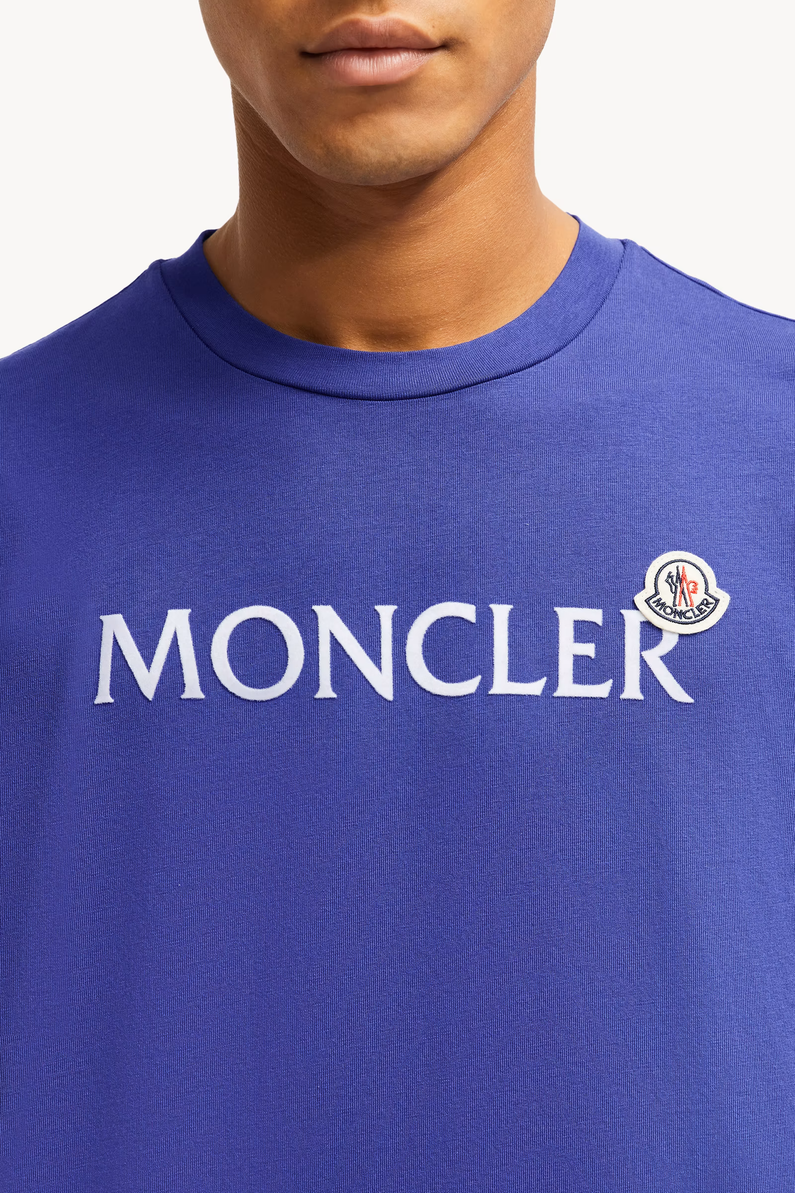 Flocked Logo Cotton T-Shirt