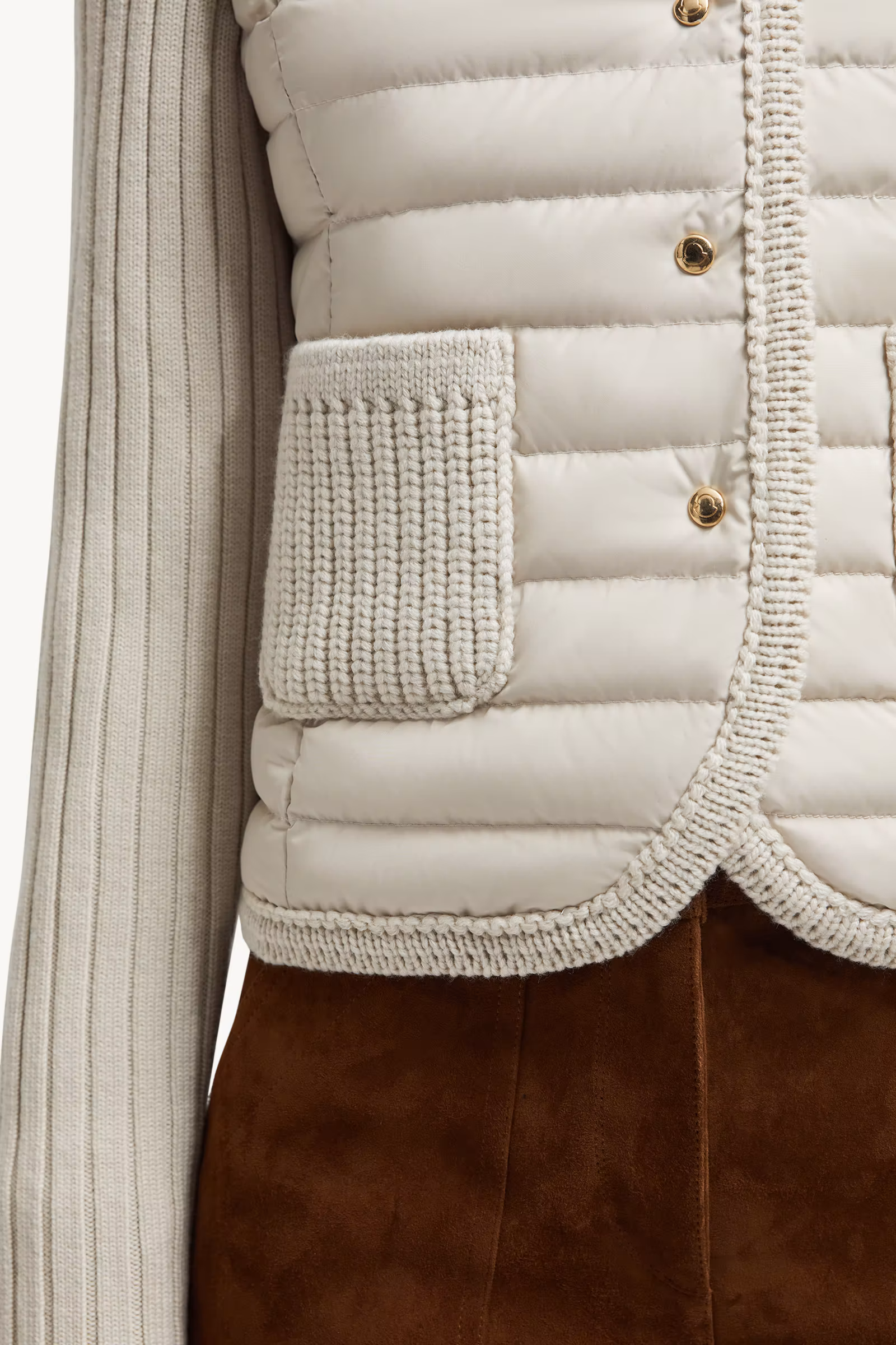 Padded Wool Cardigan