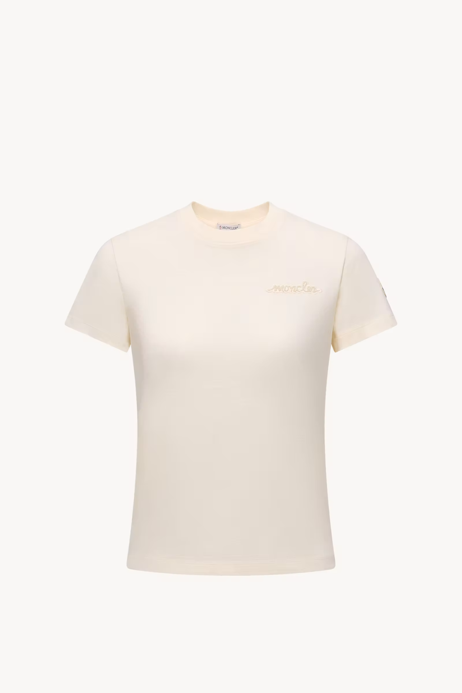 Beaded Logo Cotton T-Shirt