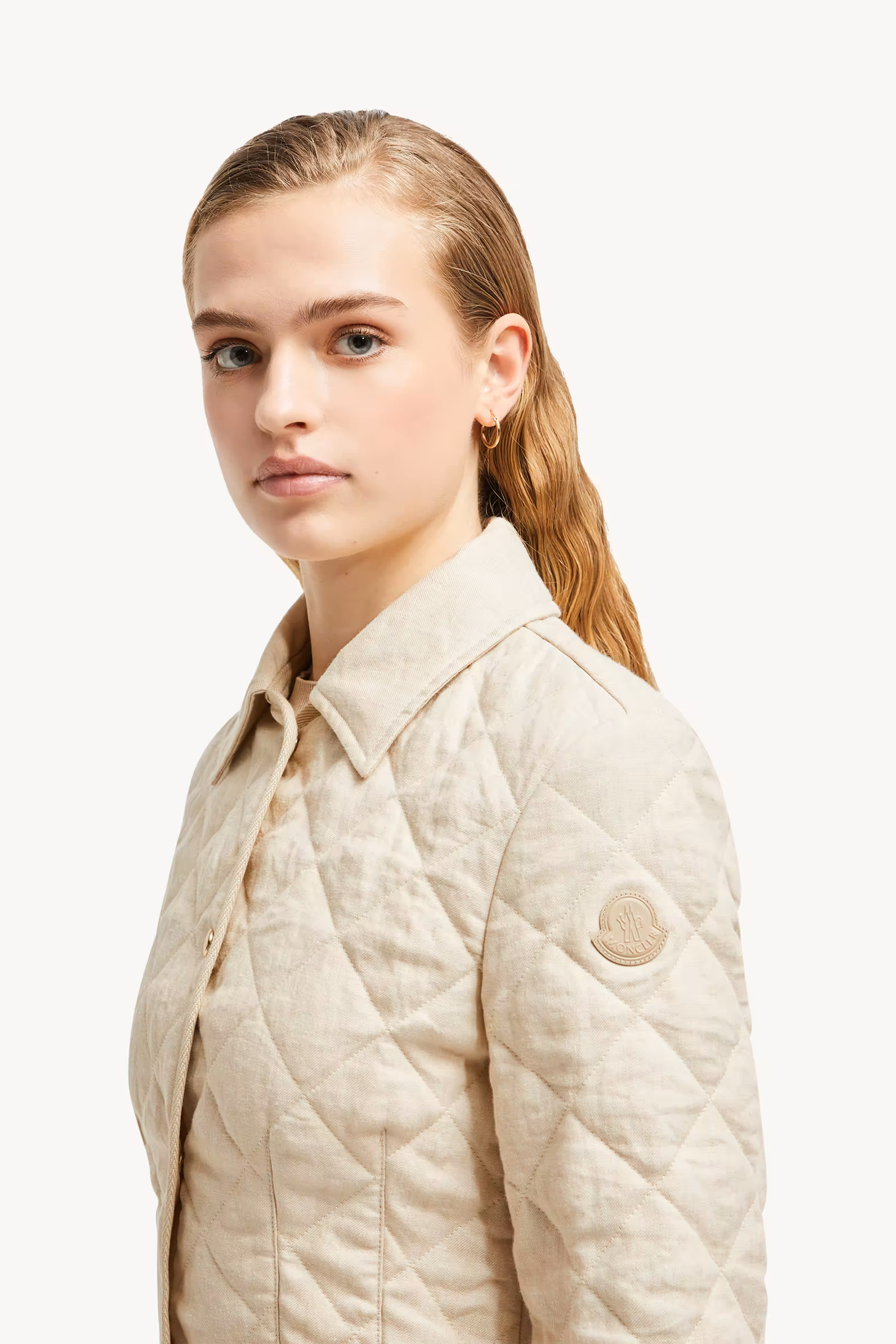 Uzes Diamond-Quilted Padded Linen Jacket