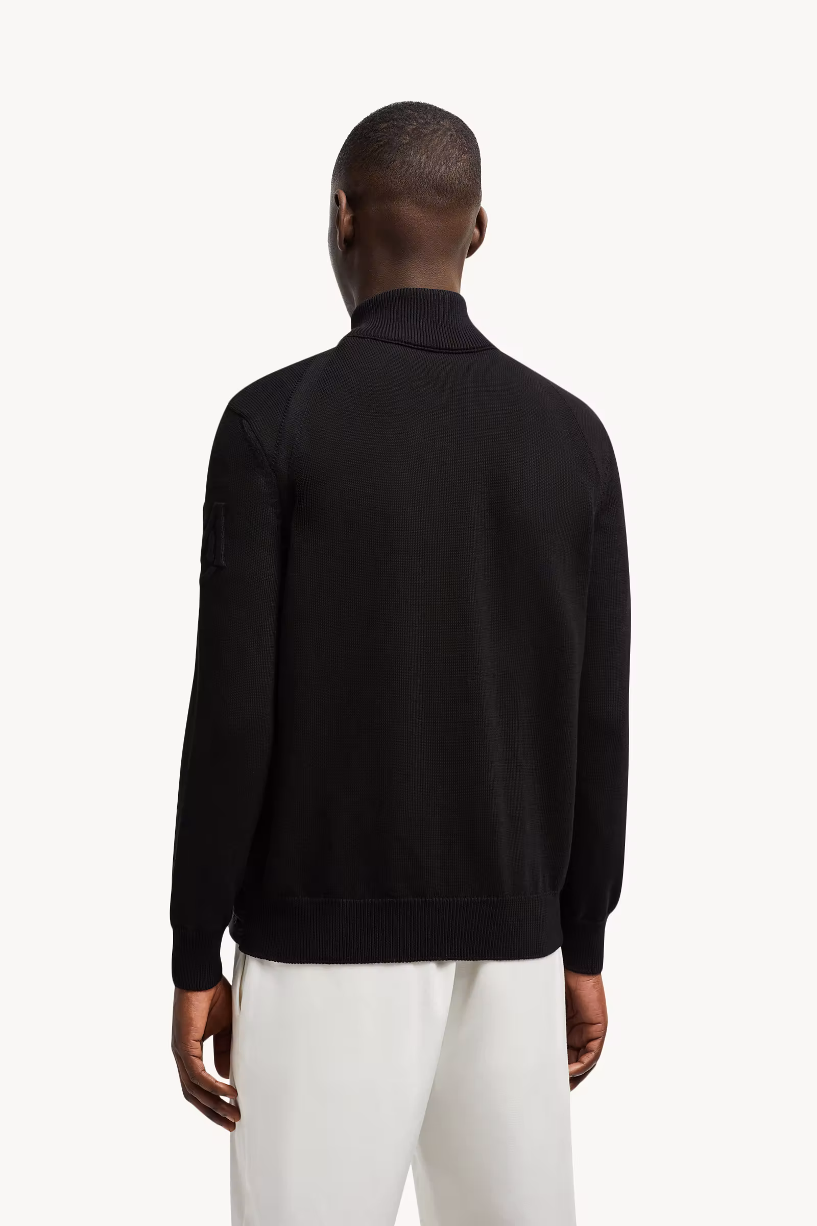 Padded Cotton Zip-Up Cardigan