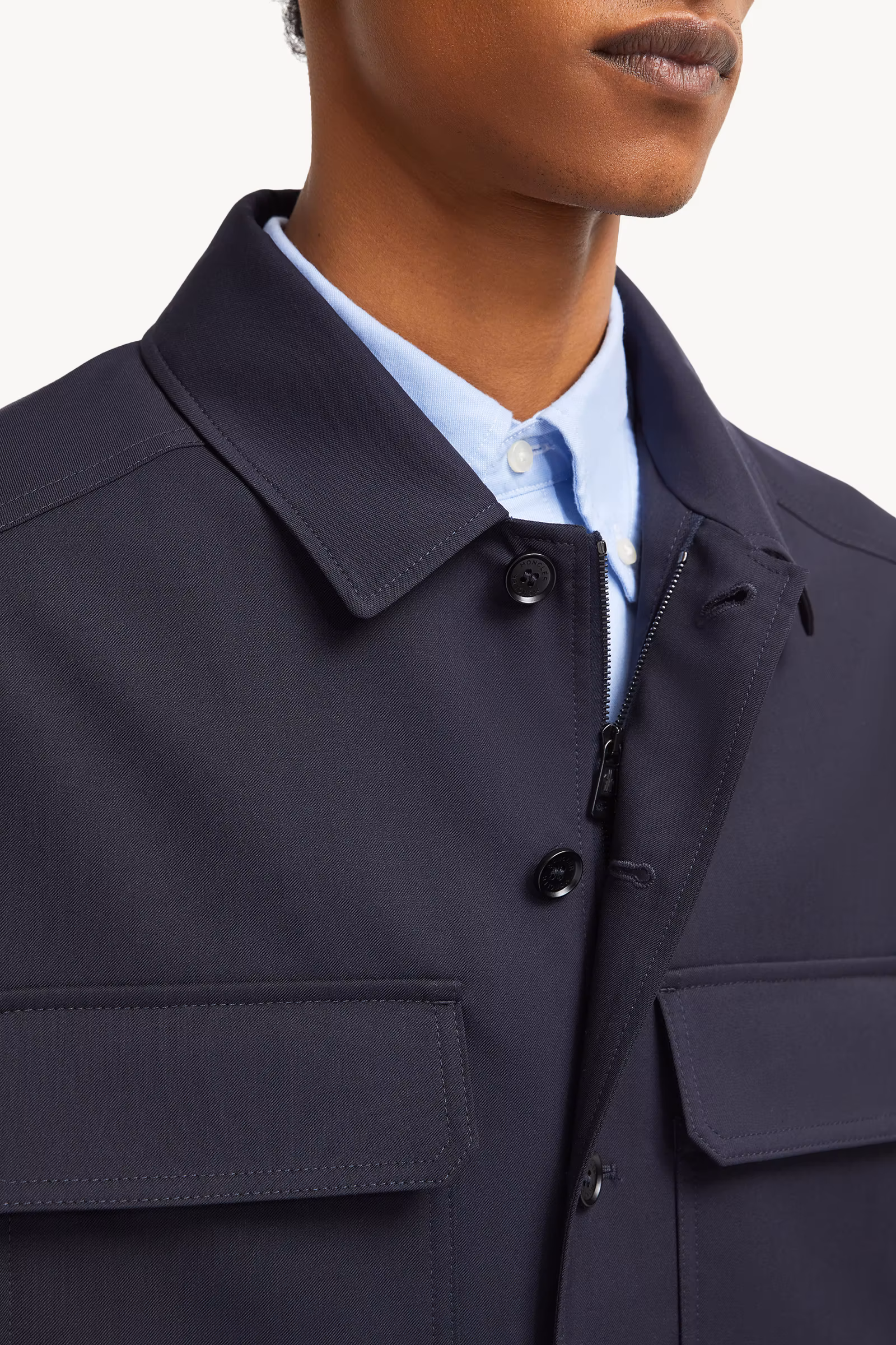 Wool Gabardine Long Sleeve Shirt