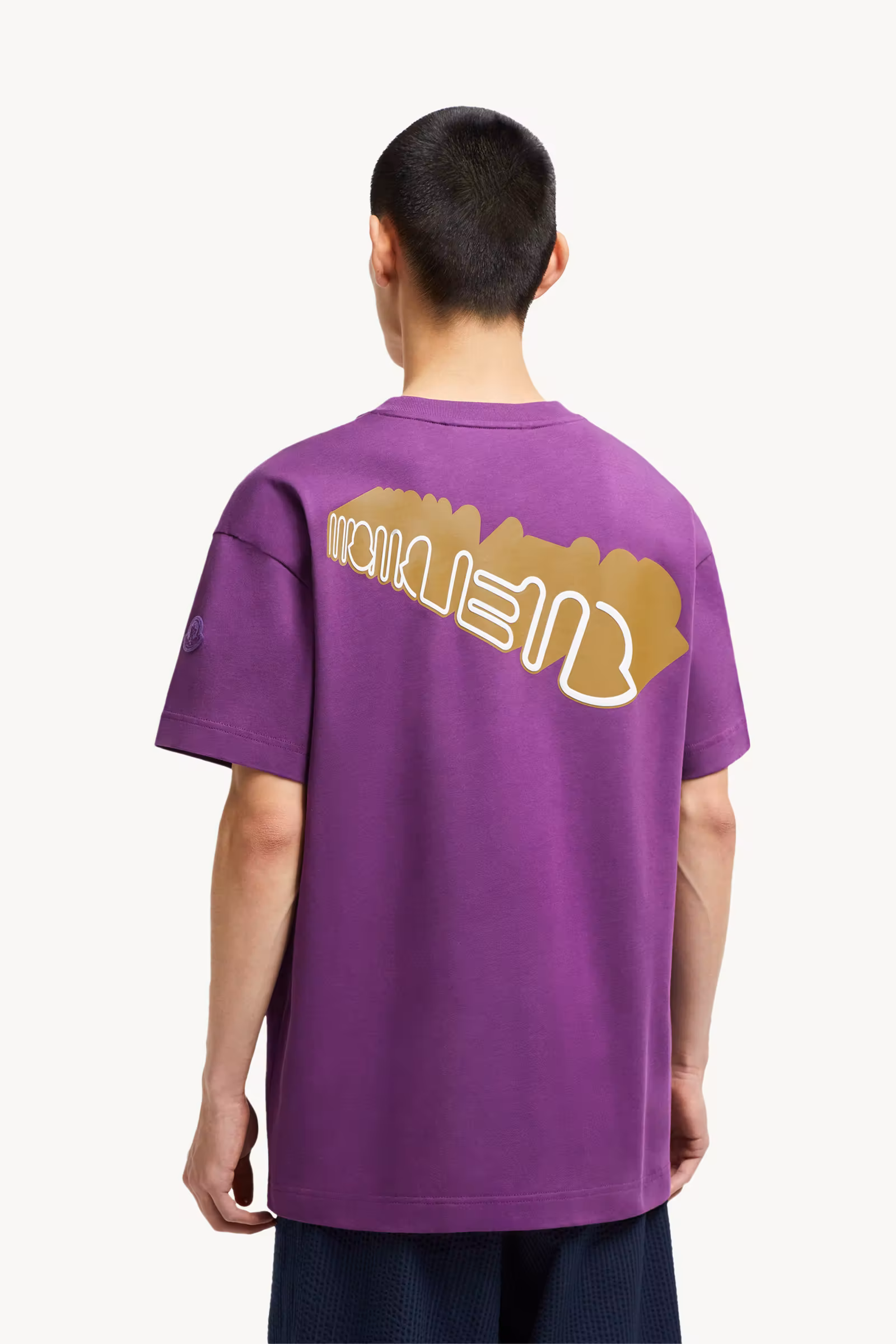 Curved Logo Cotton T-Shirt