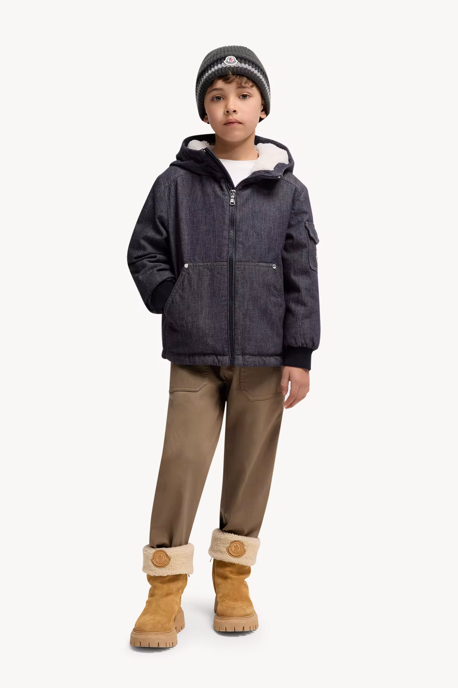 Nicolau Denim Hooded Down Jacket