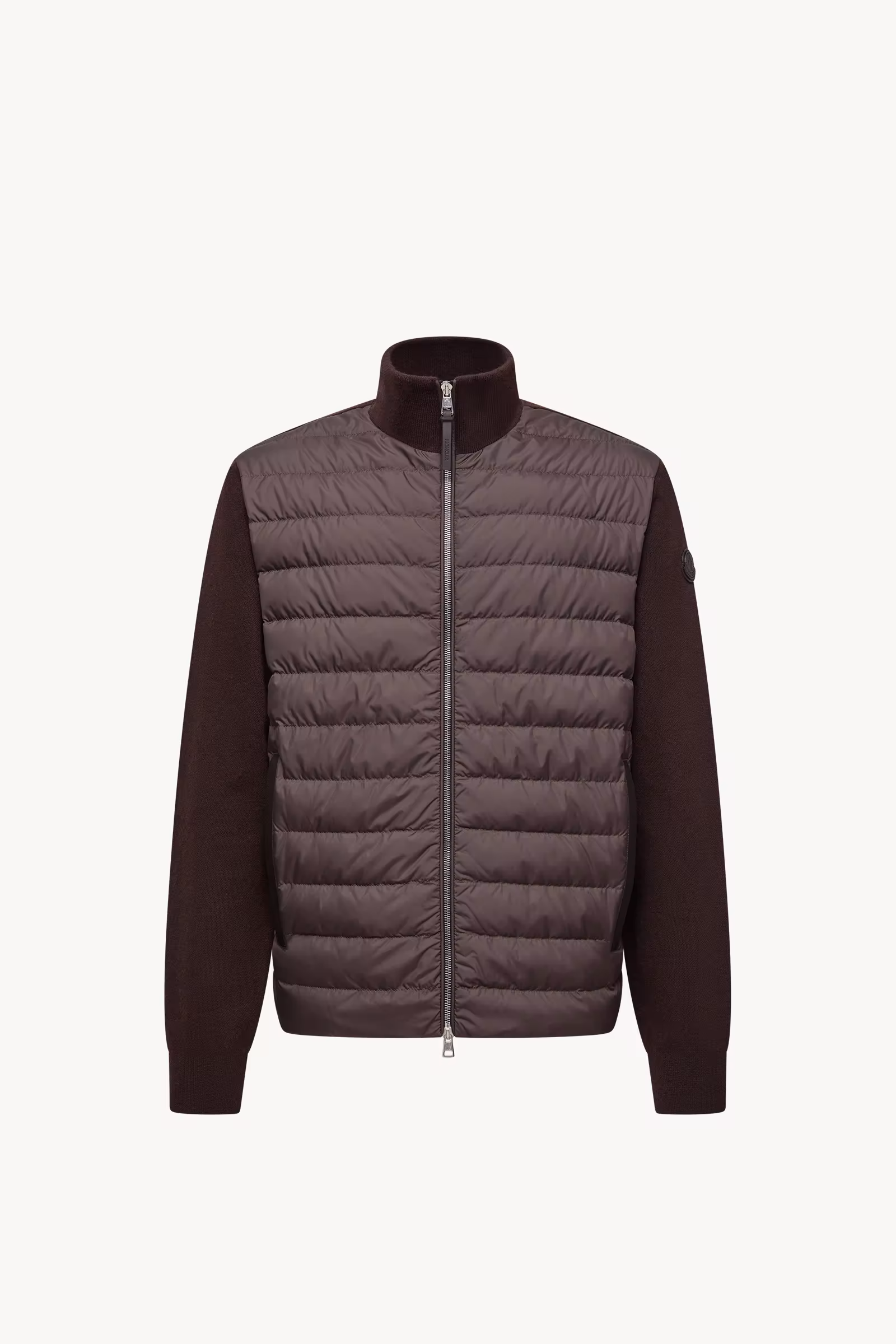 Padded Wool & Cashmere Zip-Up Cardigan