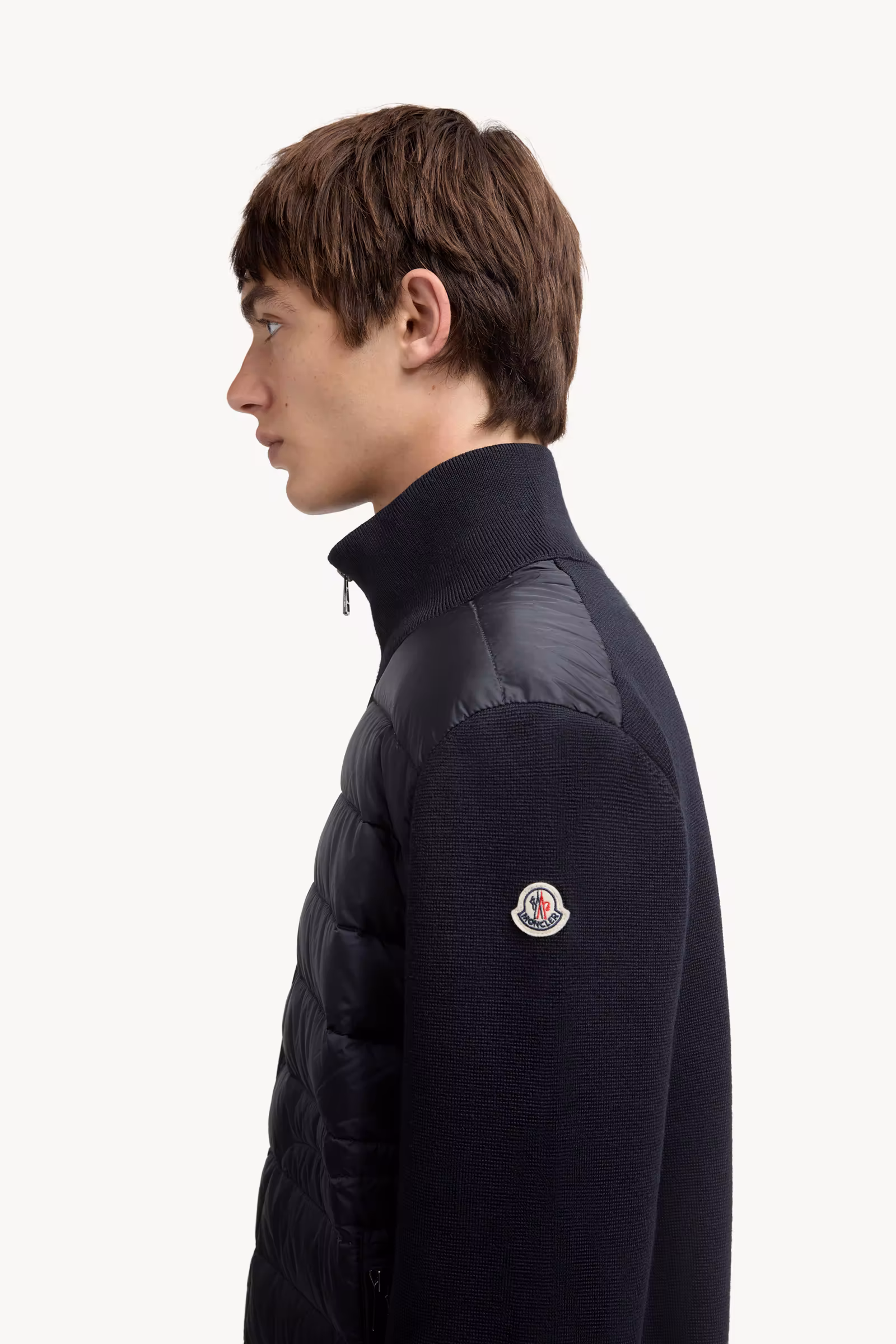 Padded Zip-Up Cardigan