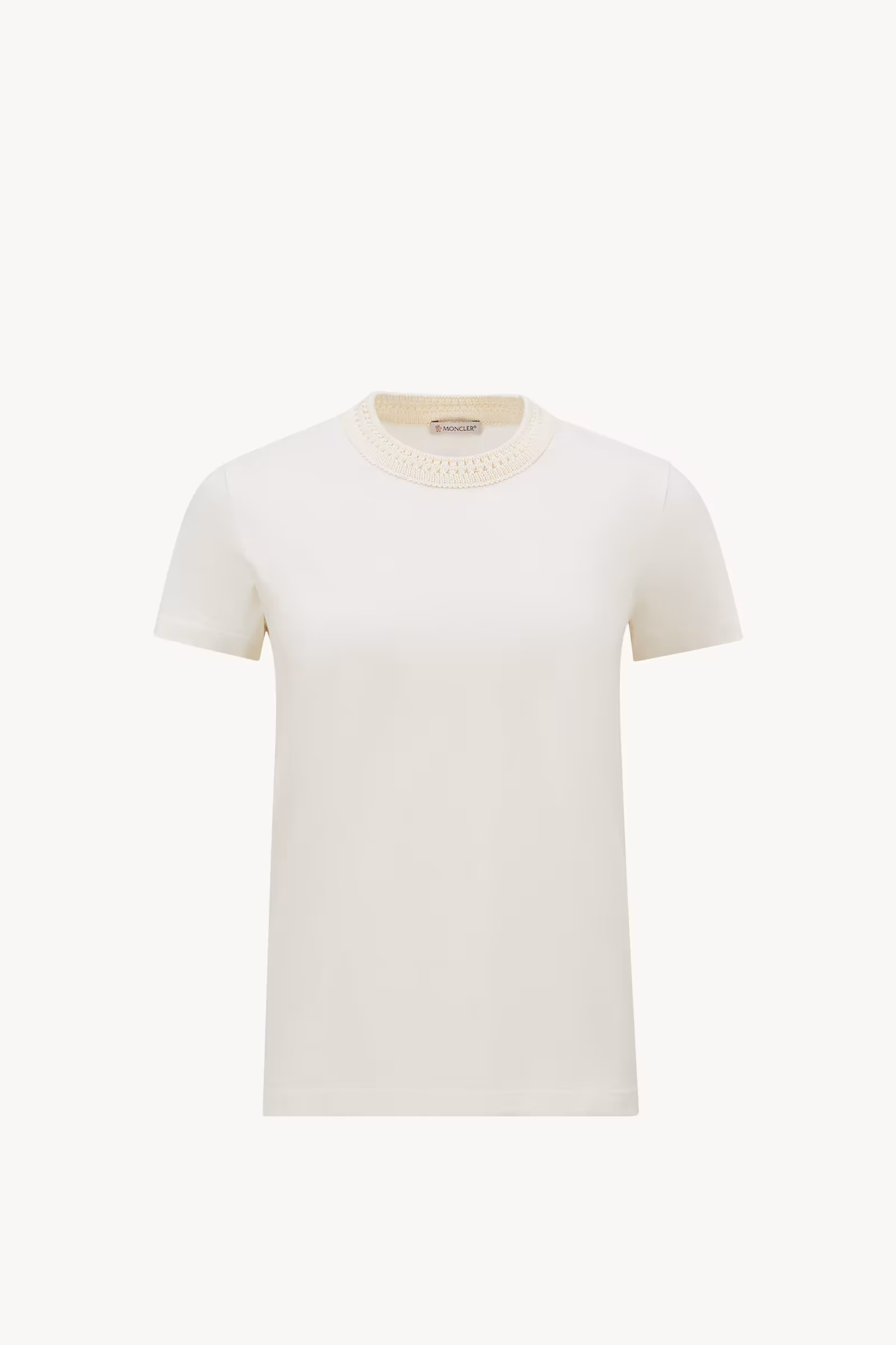 Crochet Accent Cotton T-Shirt