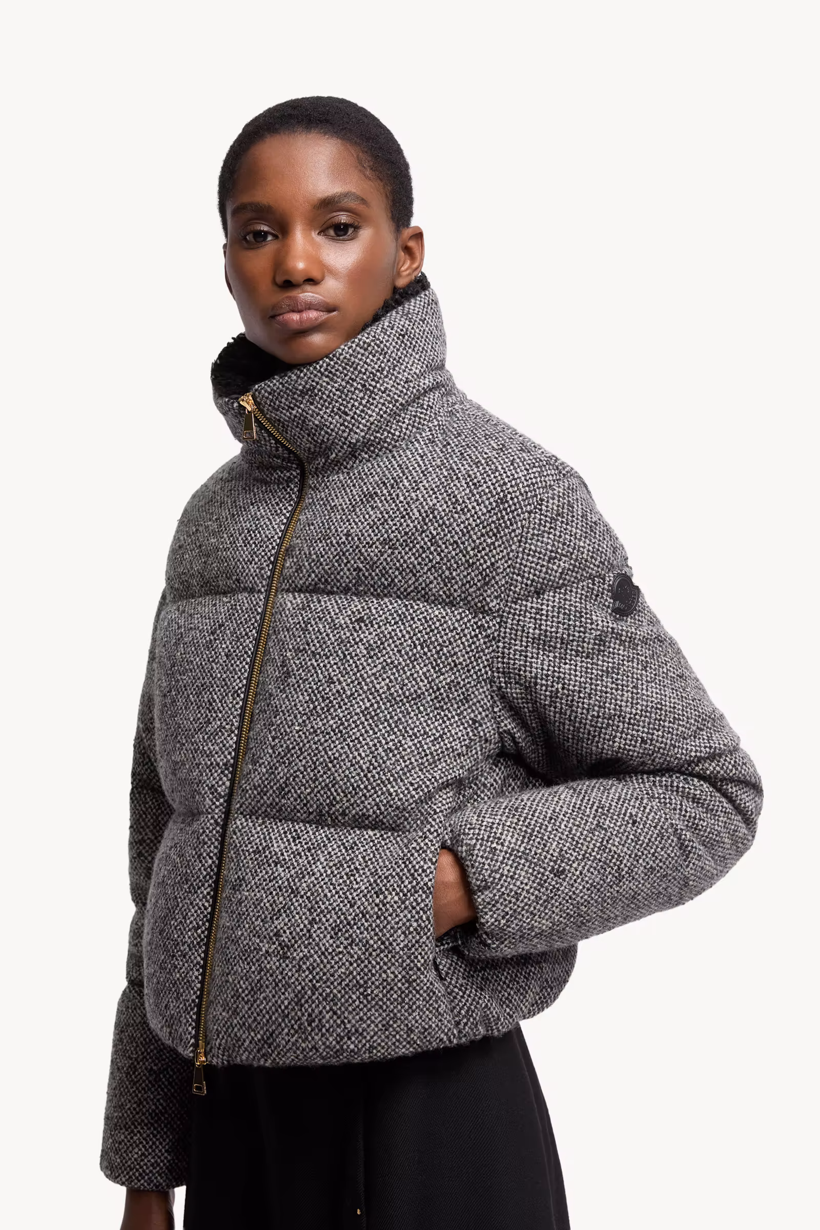 Careil Wool Bouclé Short Down Jacket