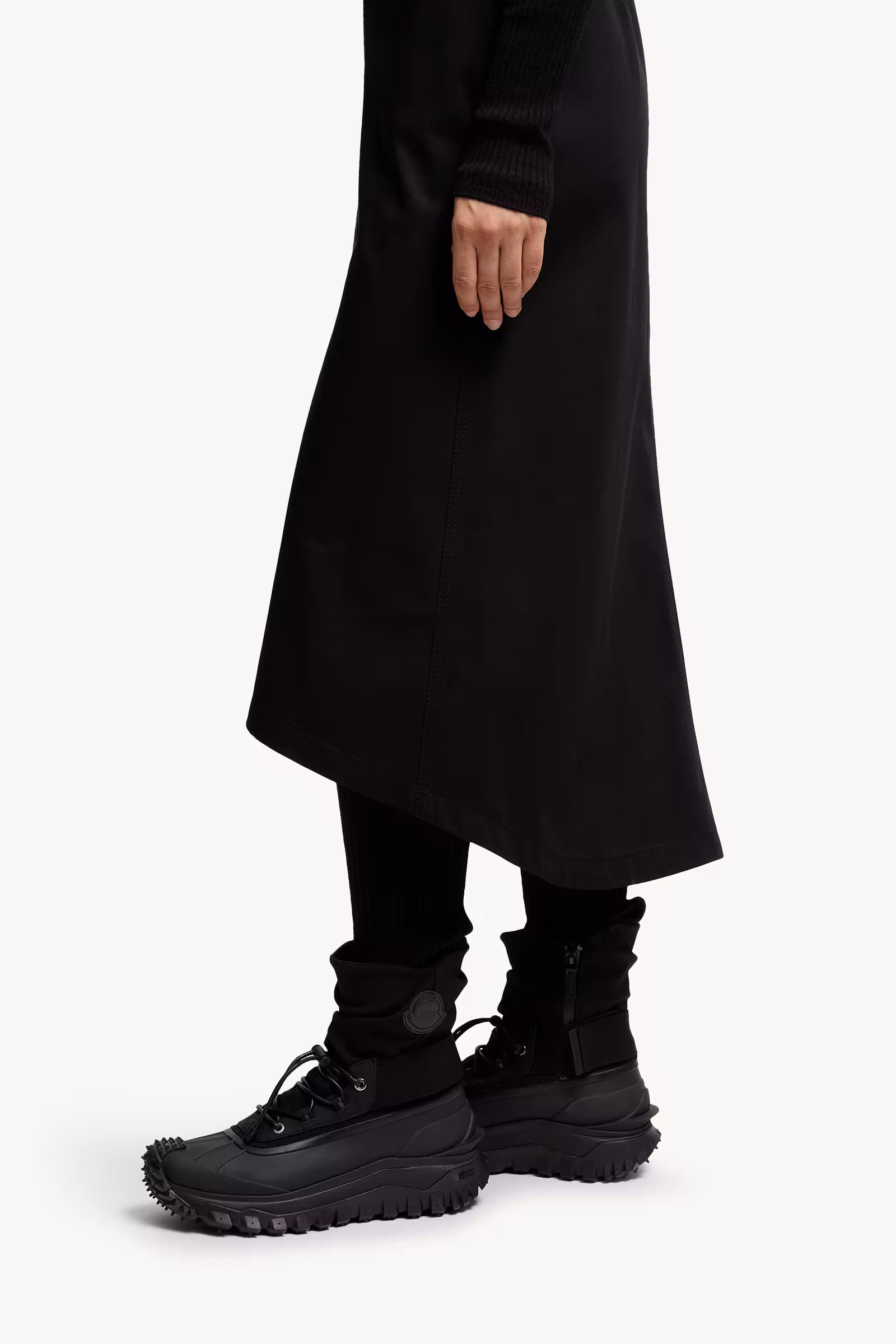 Moncler x EE72 by Edward Enninful Cotton Gabardine Midi Skirt