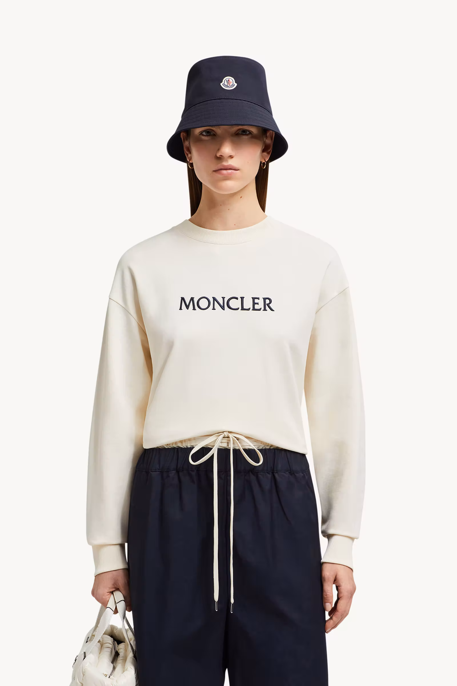 Embroidered Tonal Logo Cotton Sweatshirt
