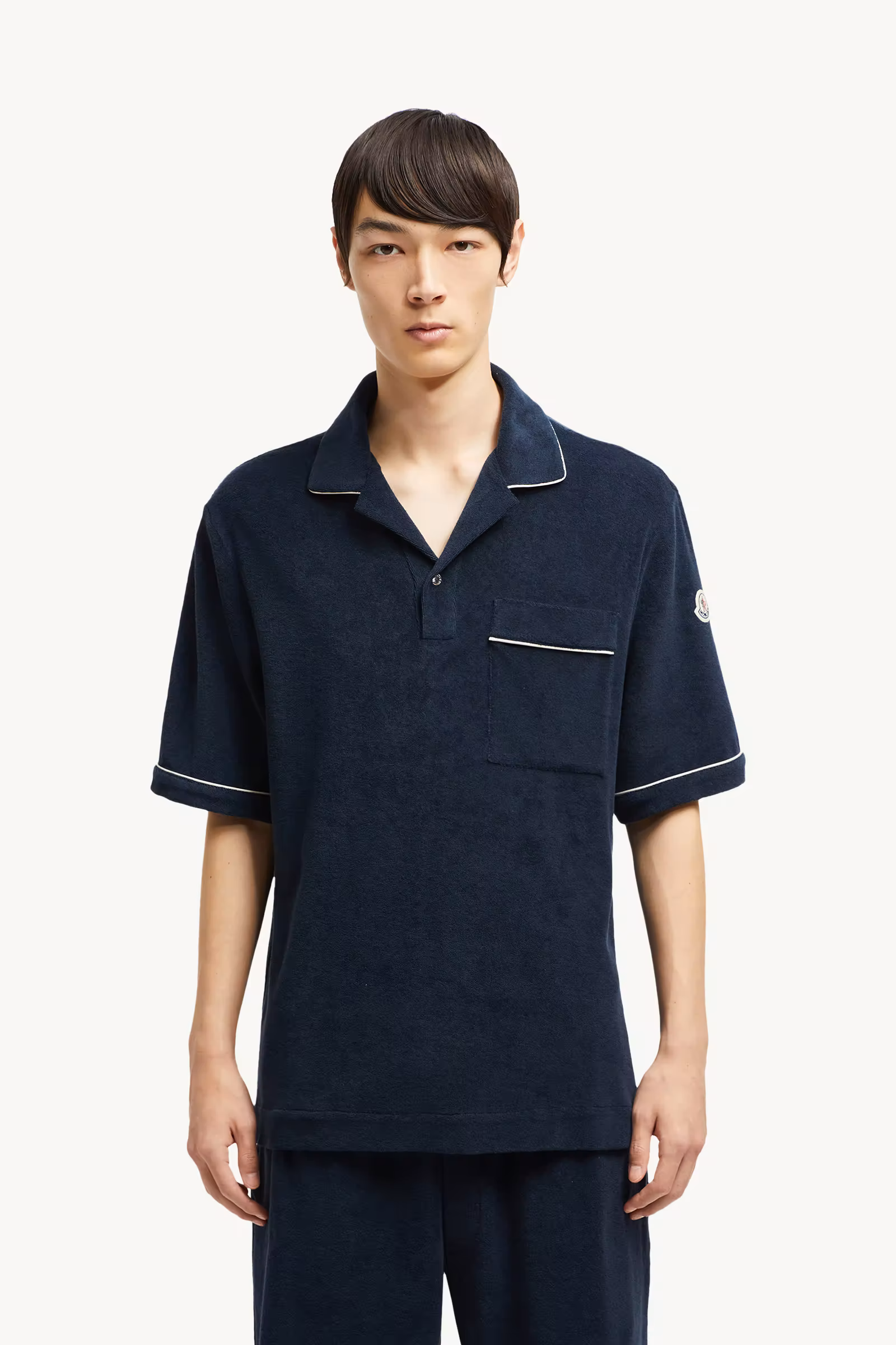 Cotton Terry Cloth Polo Shirt