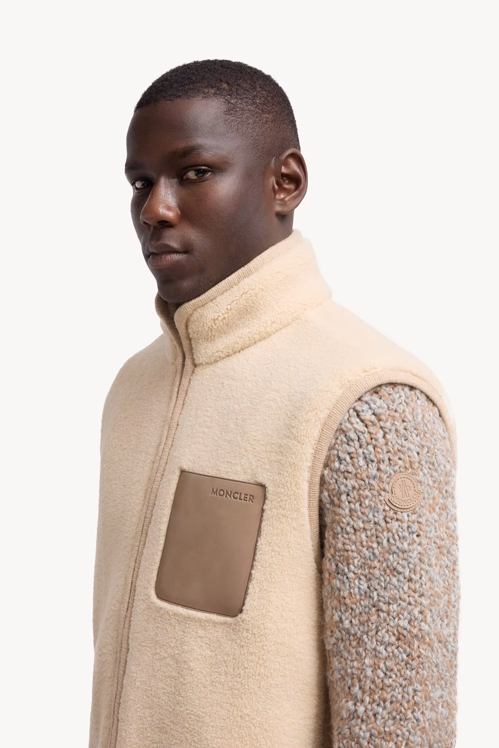 Nubuck-Trimmed Teddy Vest