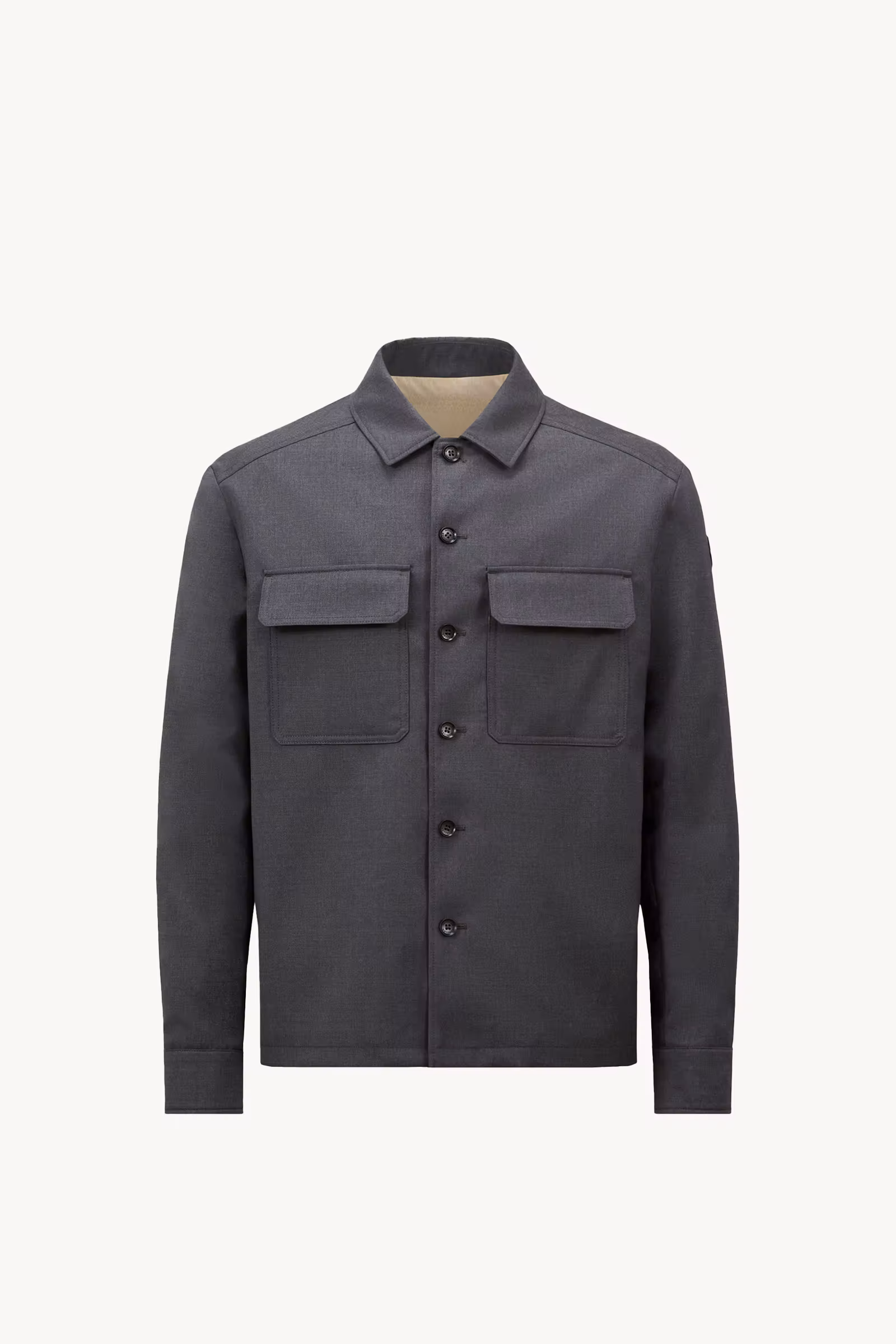 Wool Gabardine Long Sleeve Shirt