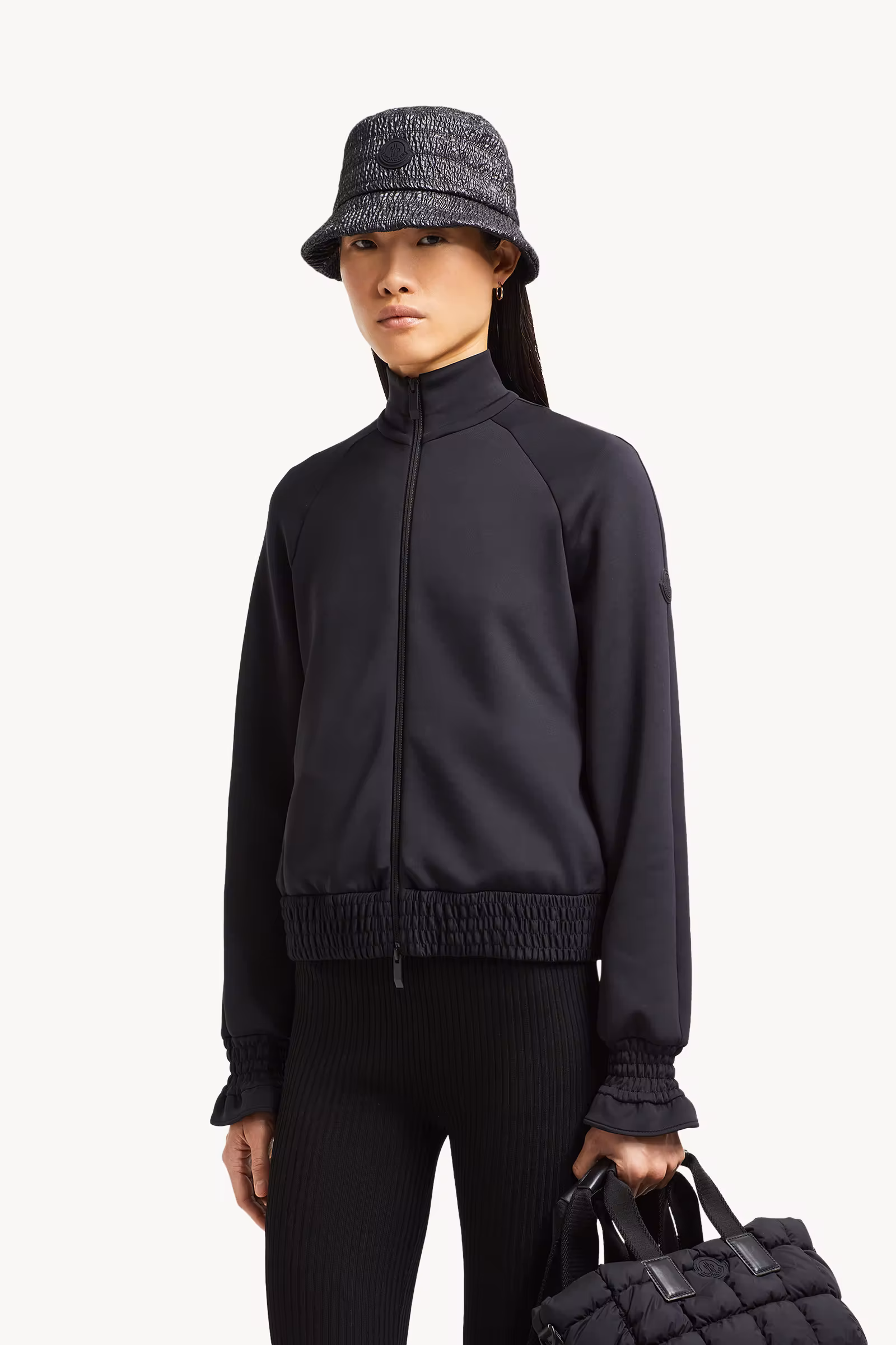 Neoprene Zip-Up Sweatshirt