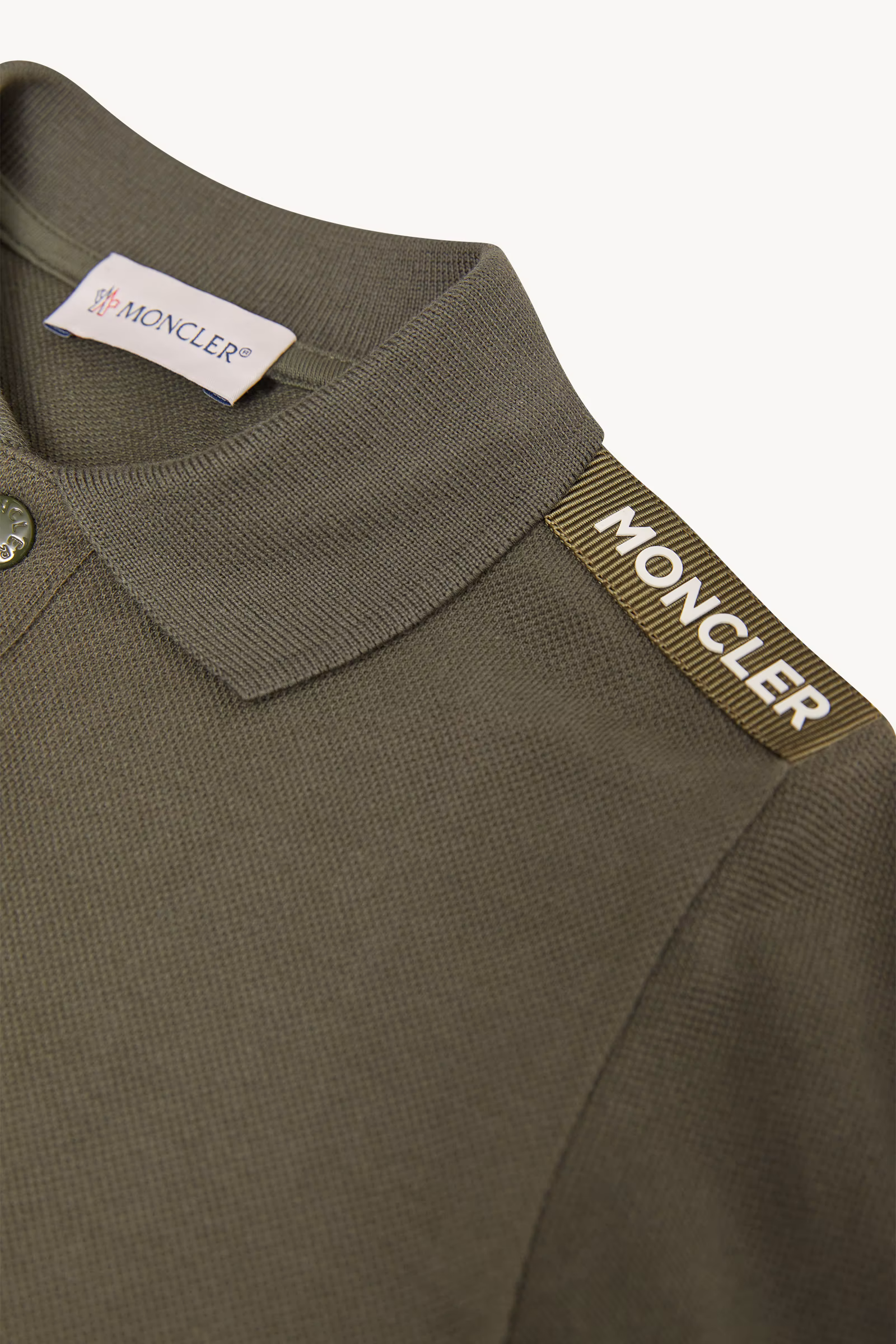 Cotton Piquet Long Sleeve Polo Shirt