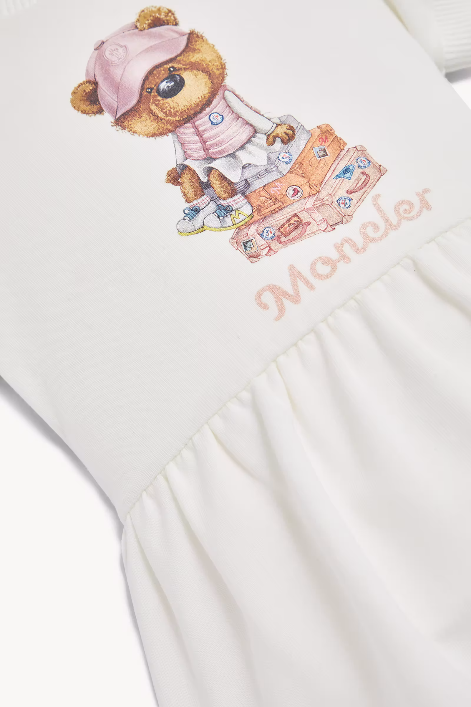 Teddy Bear Motif Cotton Dress