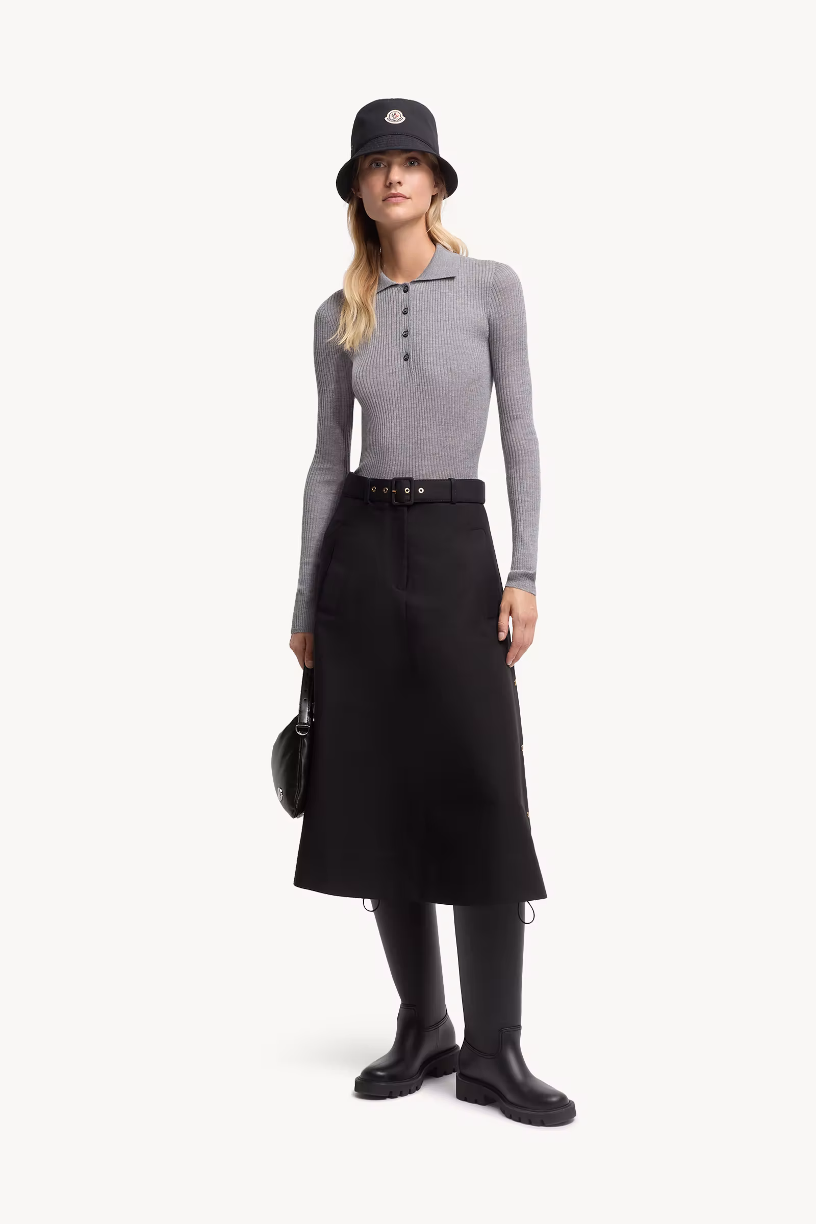Wool Long Sleeve Polo Shirt