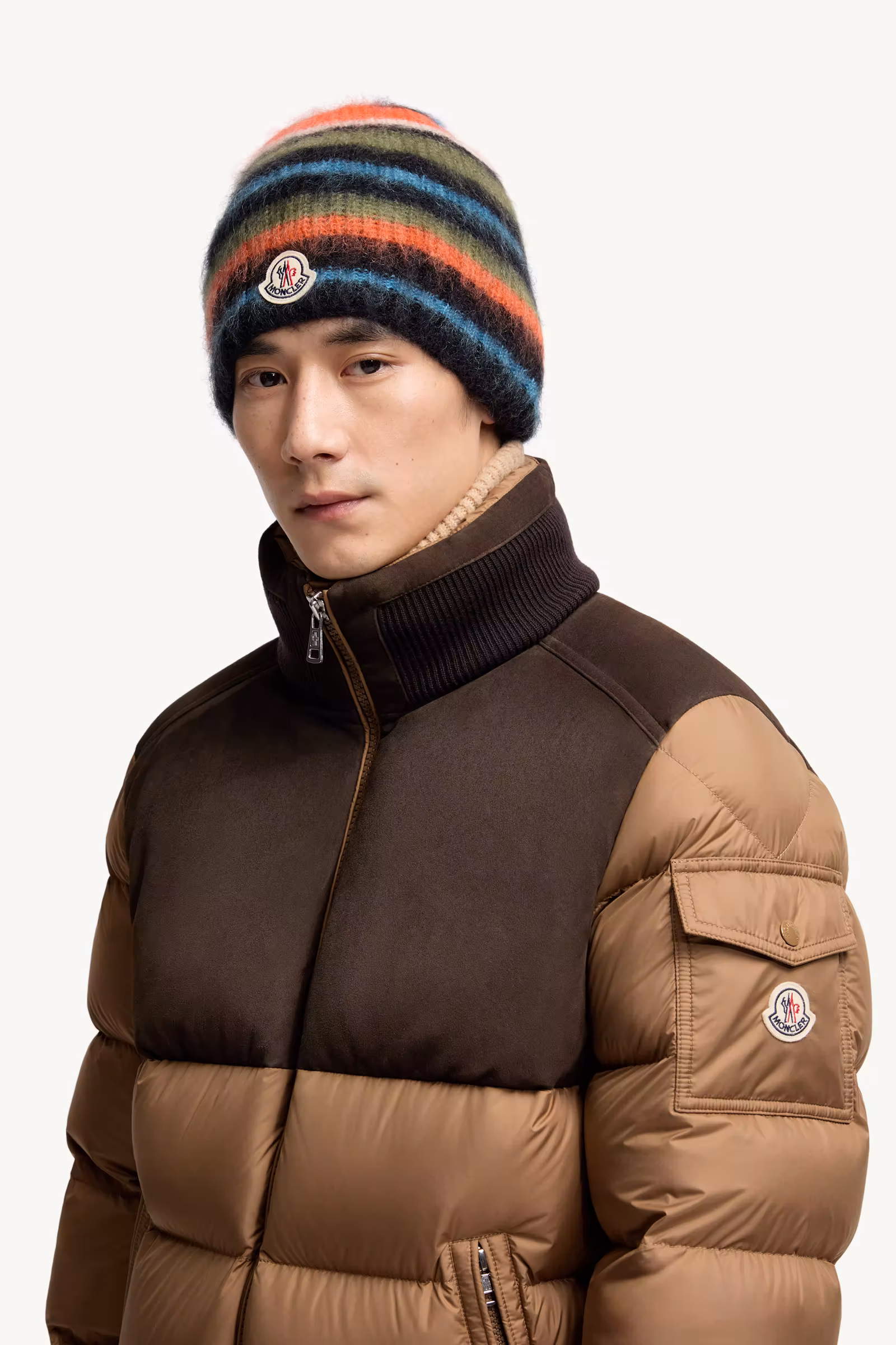Striped Mohair Beanie