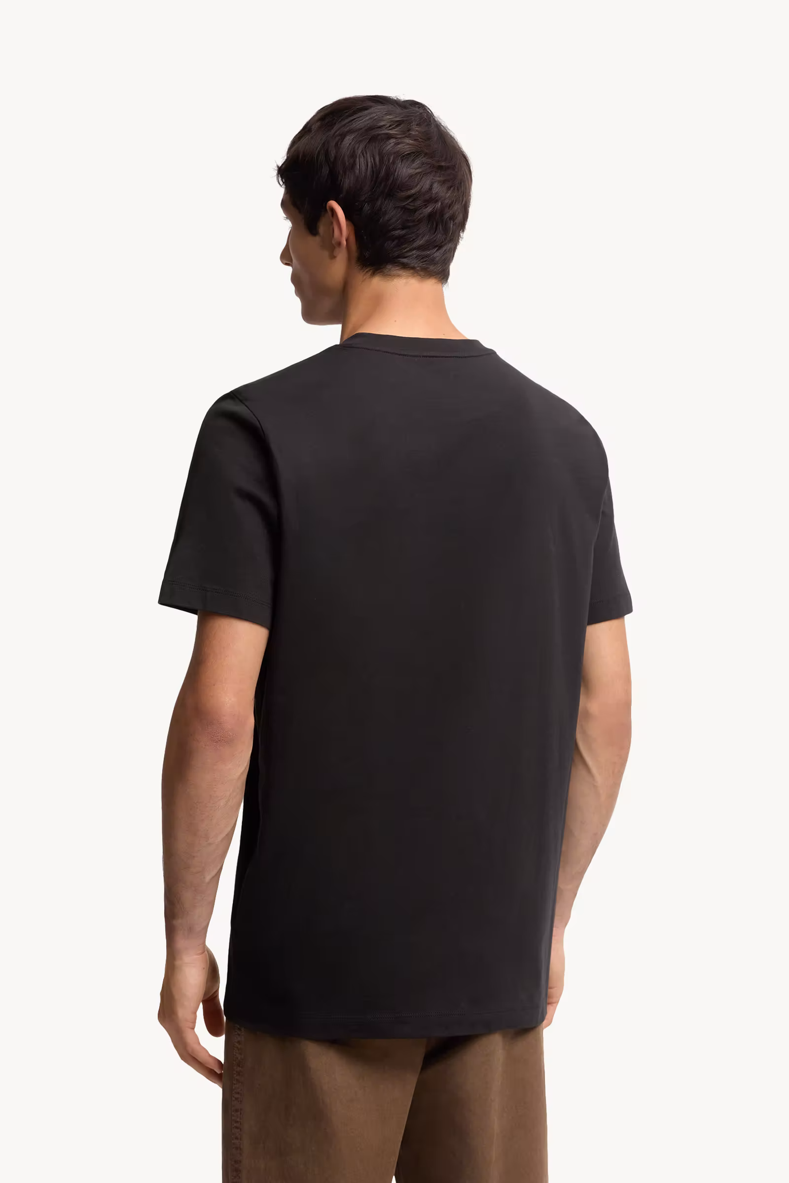 Flocked Logo Cotton T-Shirt