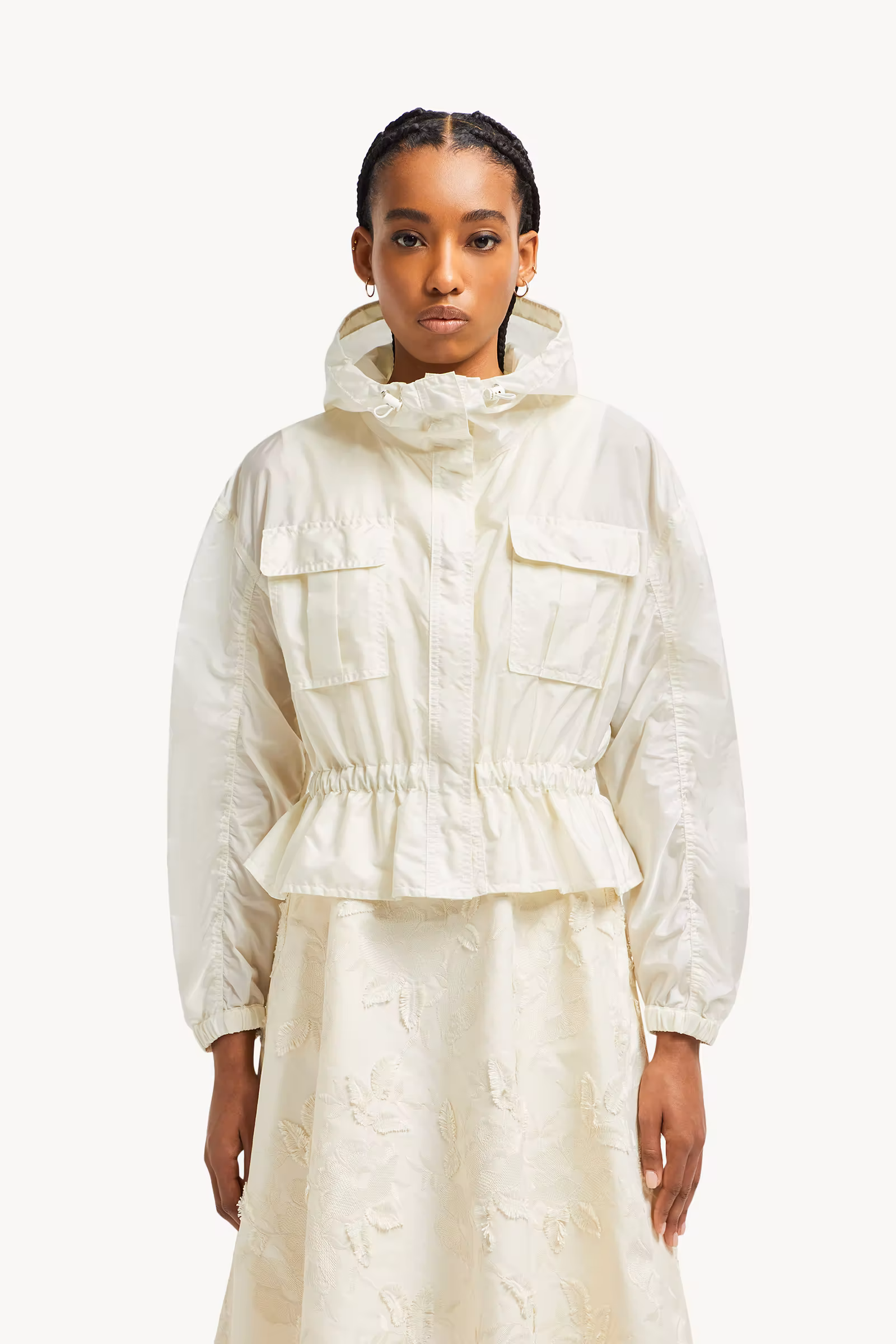 Curton Hooded Peplum Jacket