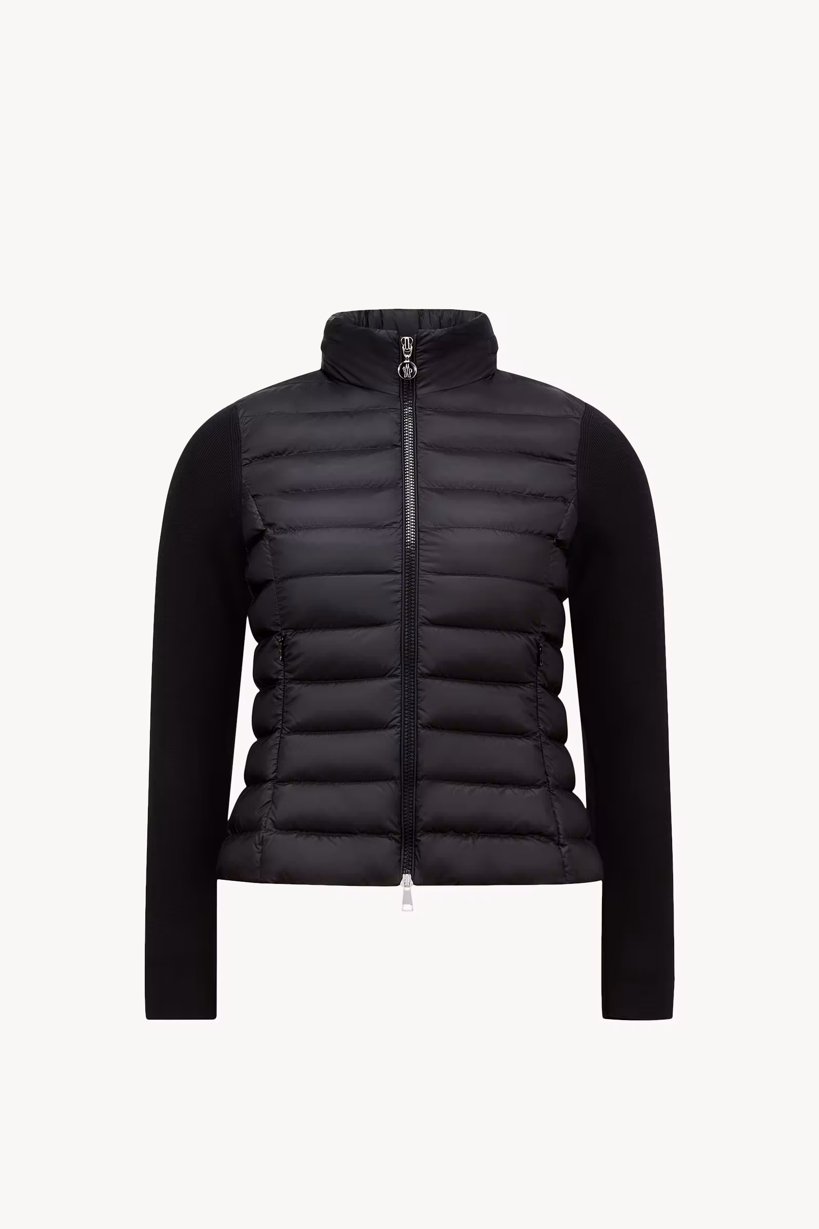 Padded Wool Zip-Up Cardigan