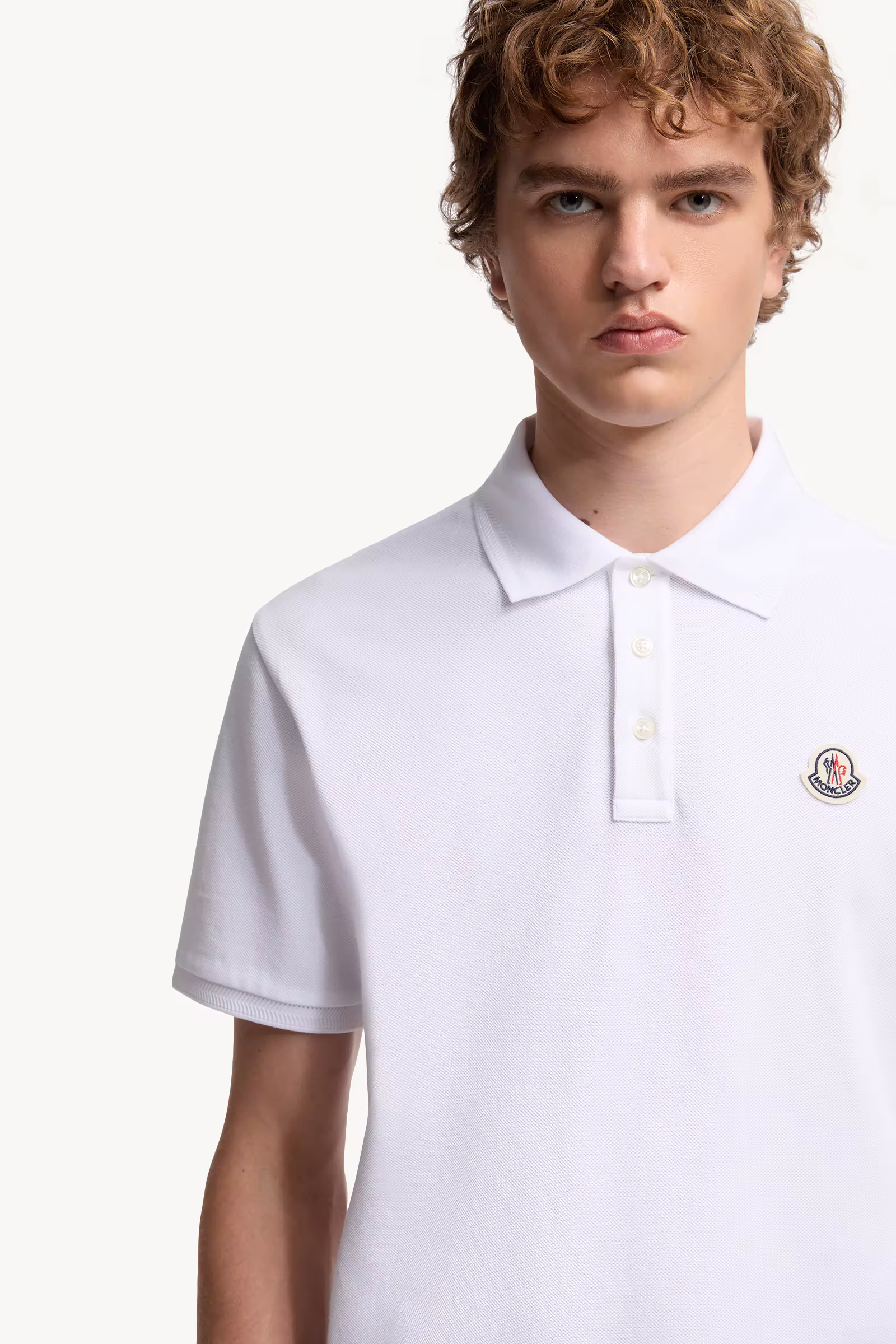 Logo Patch Cotton Piquet Polo Shirt