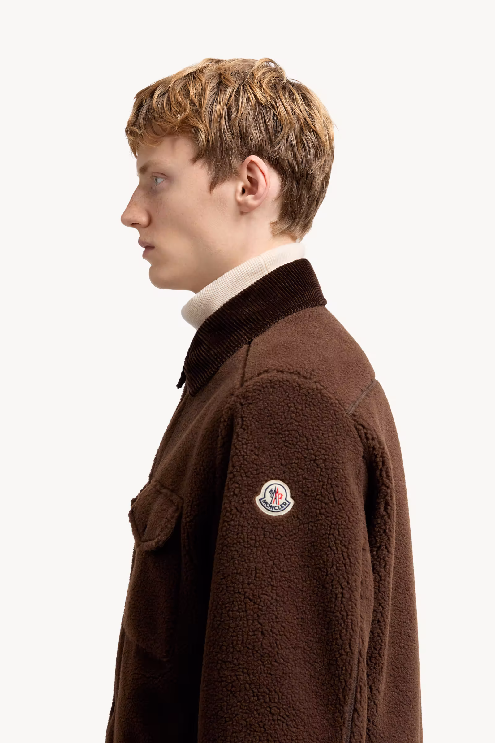Teddy Corduroy-Trimmed Shirt Jacket