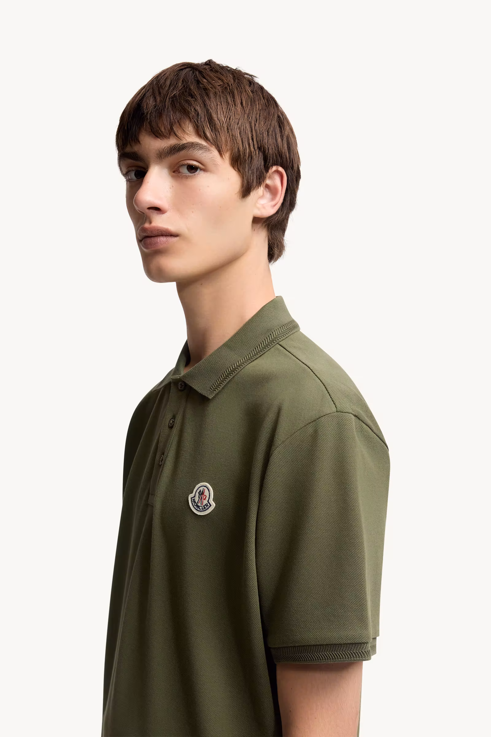 Logo Patch Cotton Piquet Polo Shirt