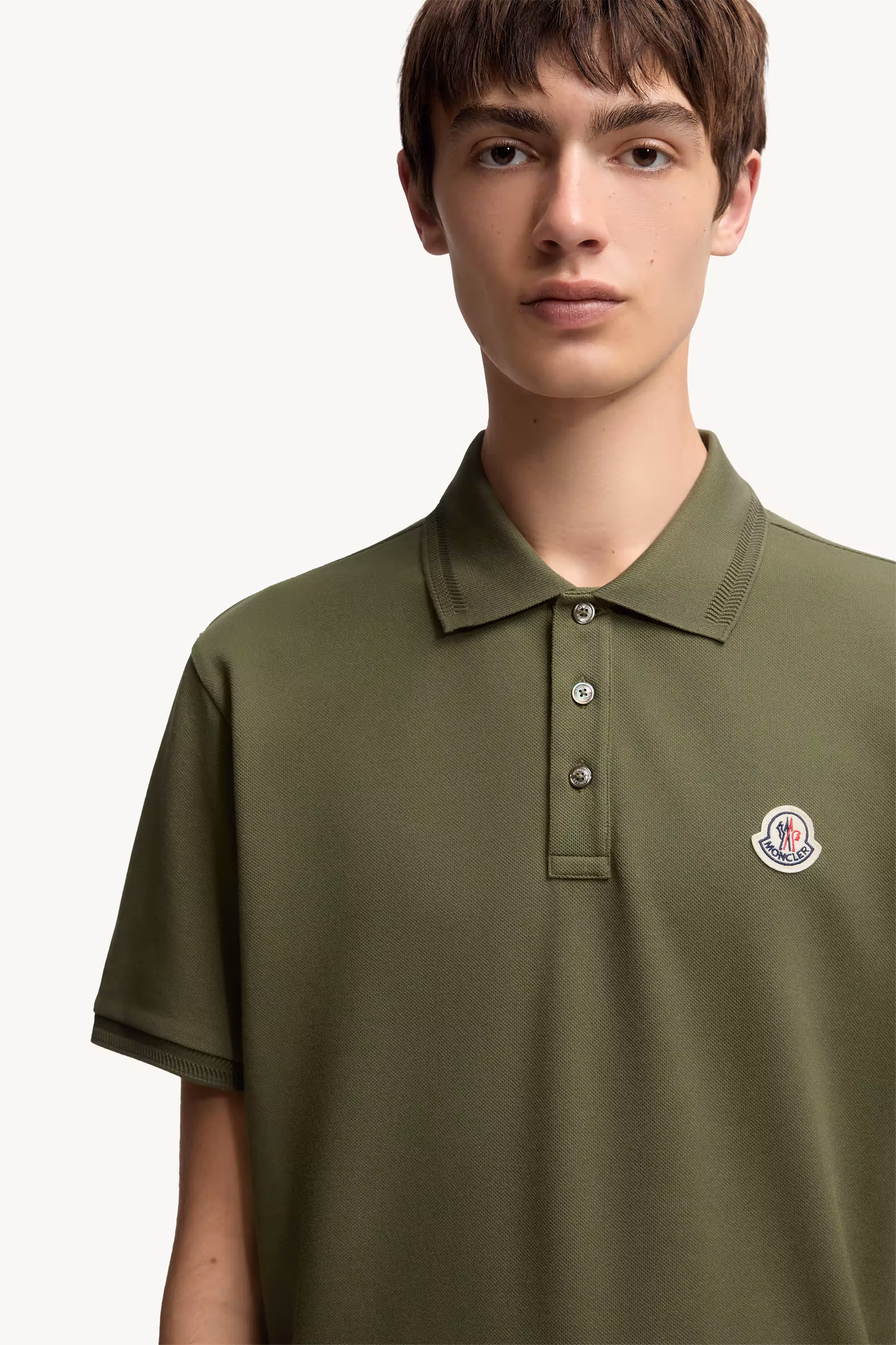 Logo Patch Cotton Piquet Polo Shirt