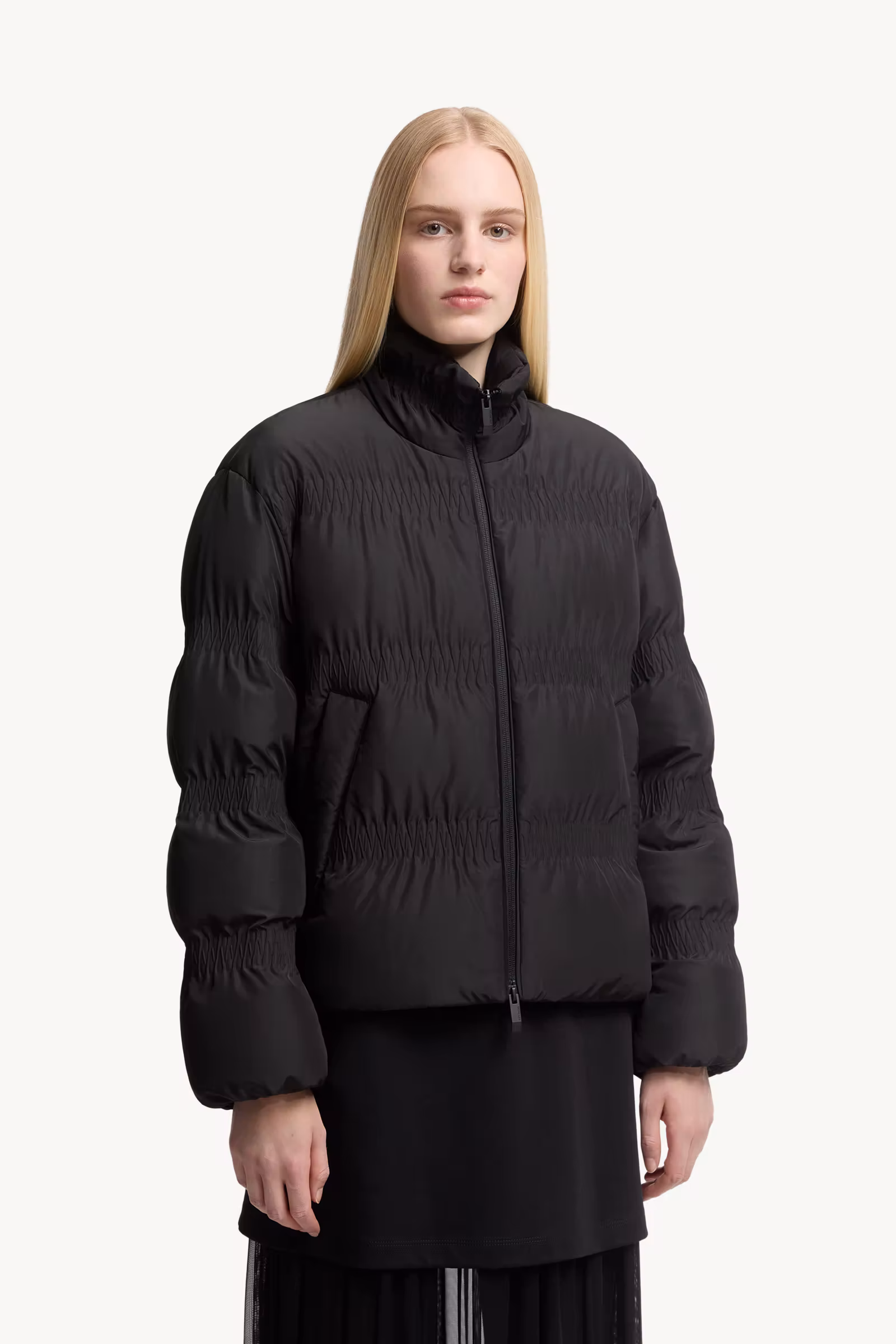 Ravignan Gather-Quilted Short Down Jacket