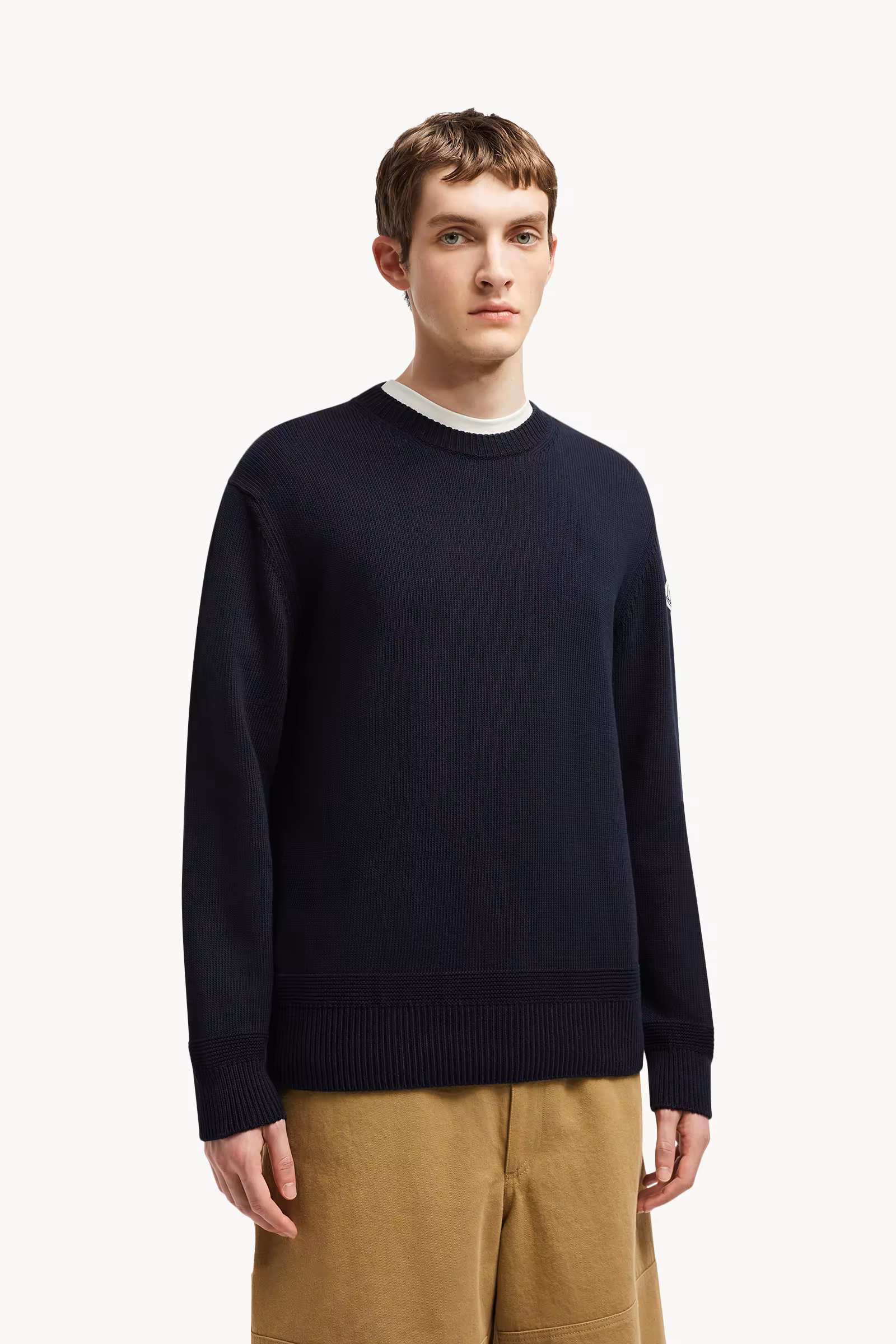 Logo Patch Cotton Sweater