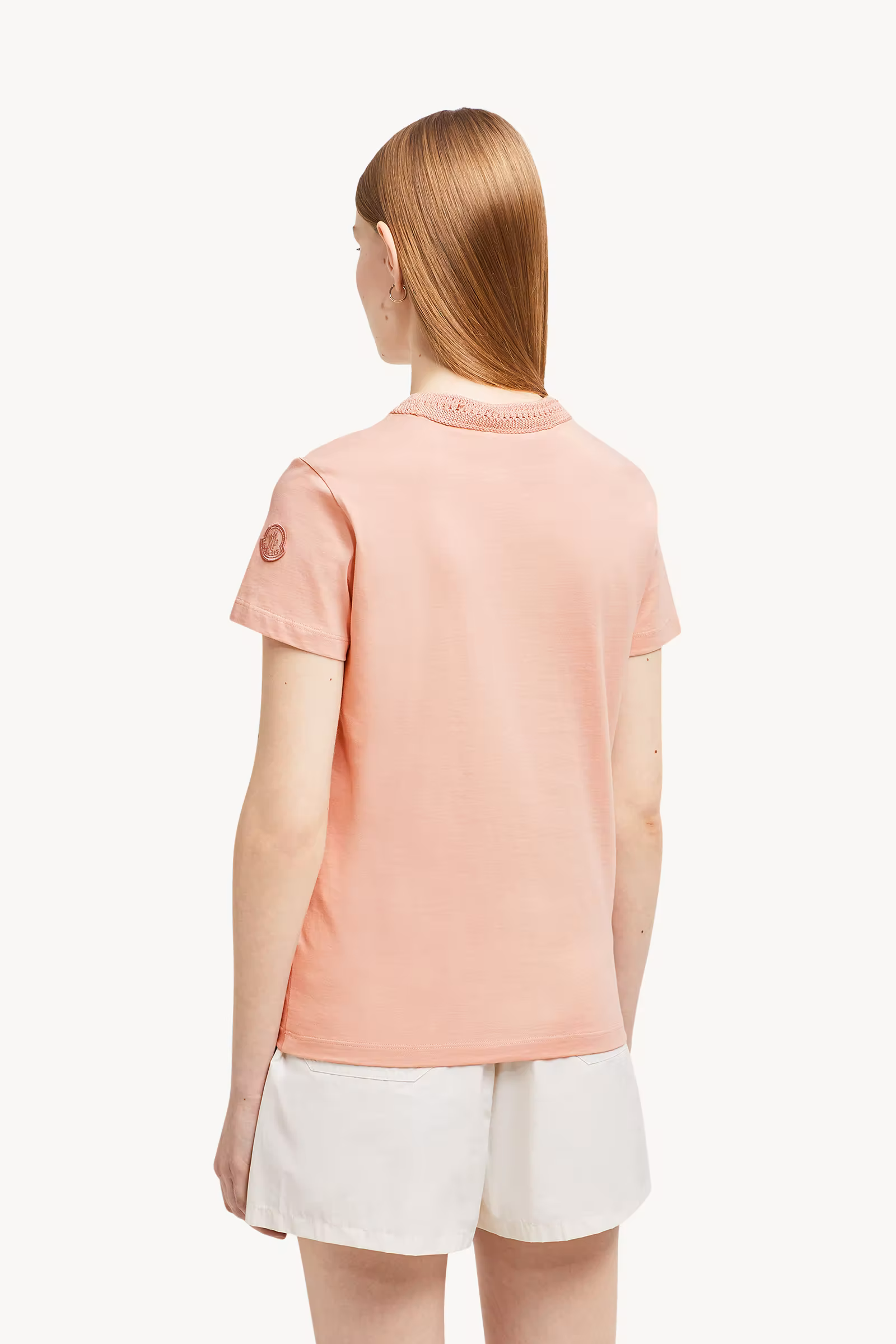 Crochet Accent Cotton T-Shirt