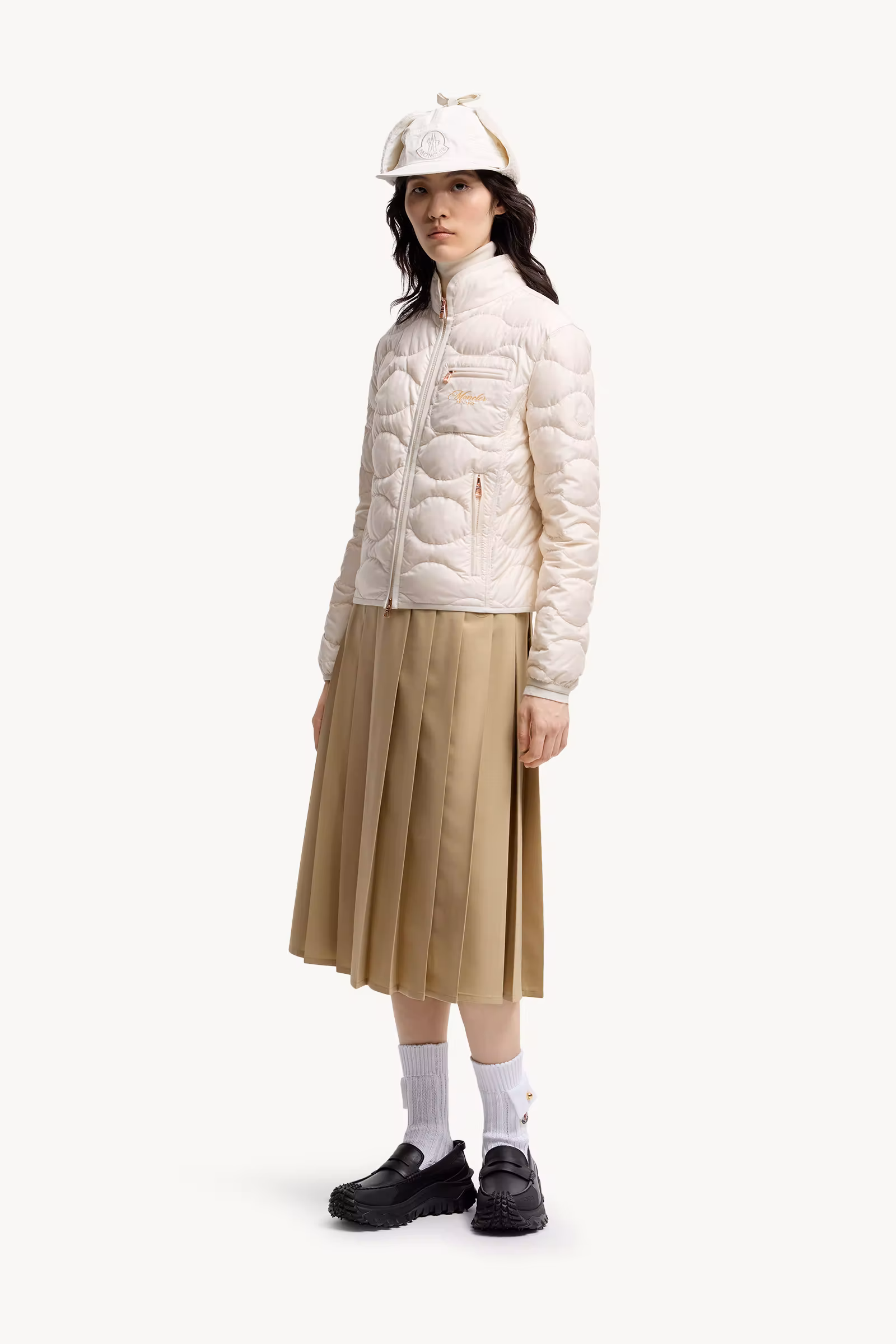 Tegea Wave-Quilted Short Down Jacket